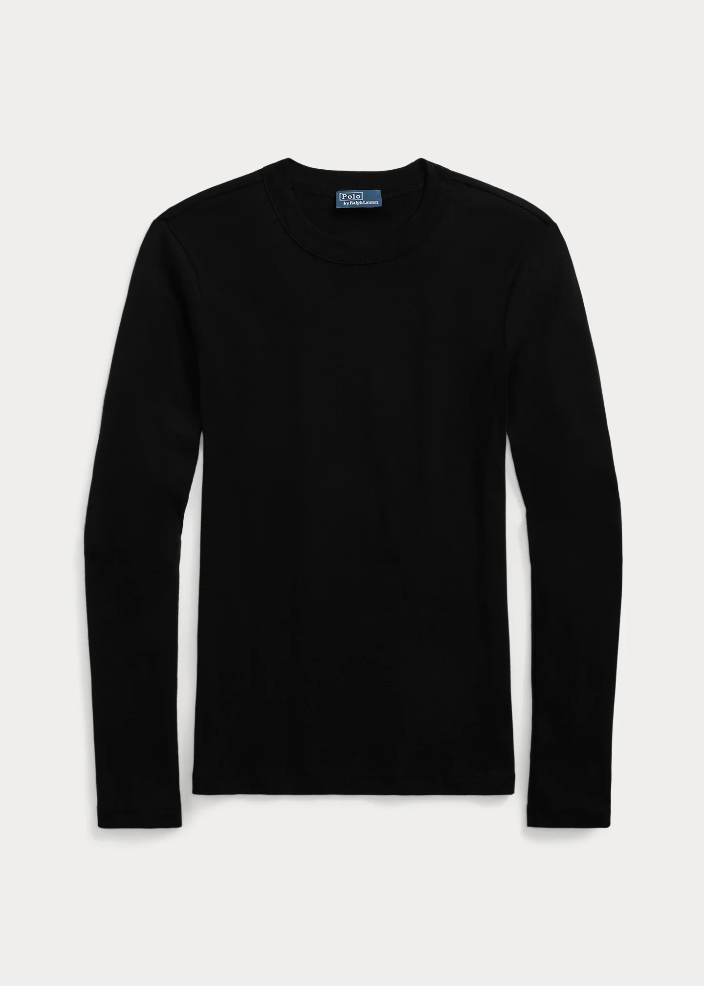 Slim Fit Stretch Cotton Long-Sleeve Tee - 1