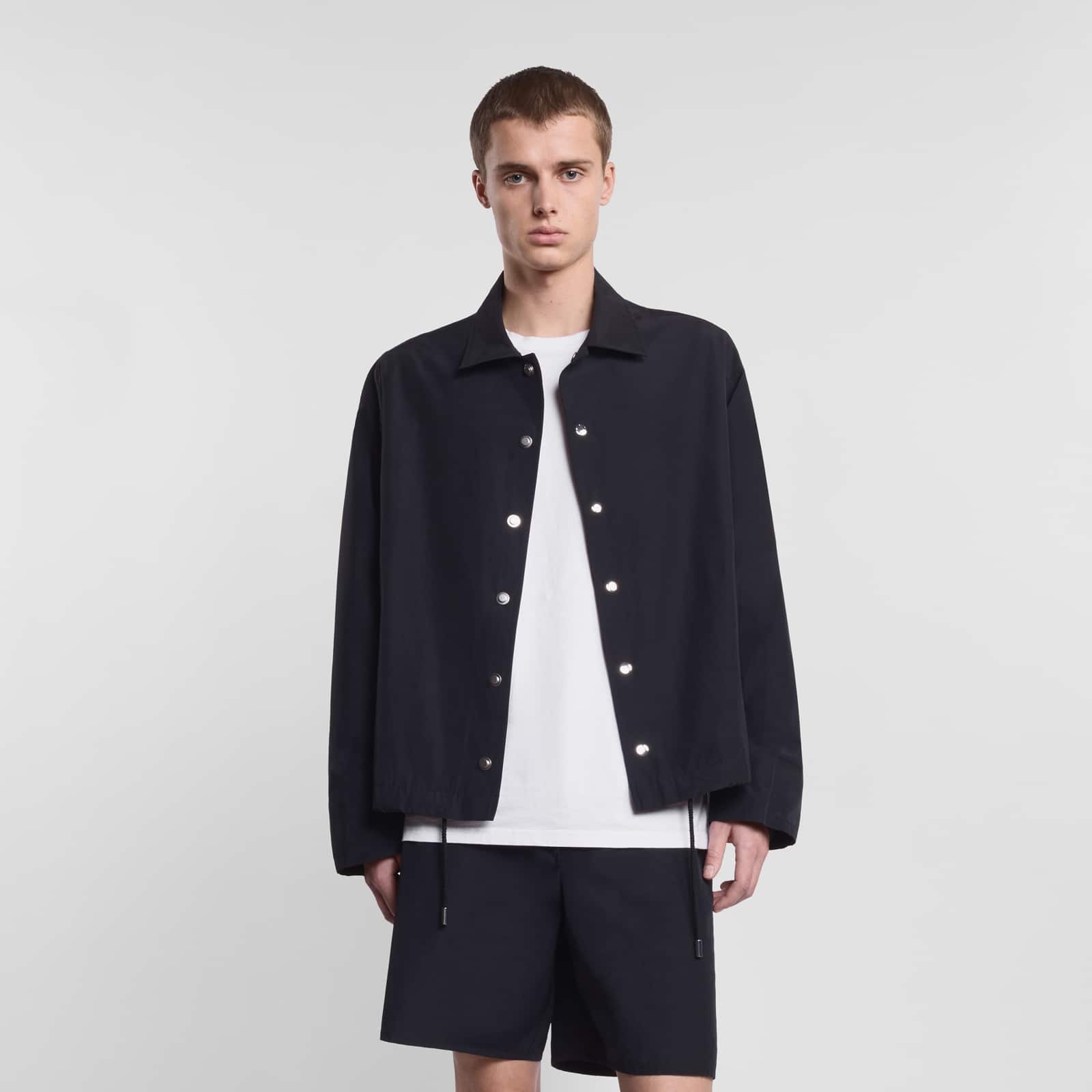 Overshirt in cotton and nylon - 4