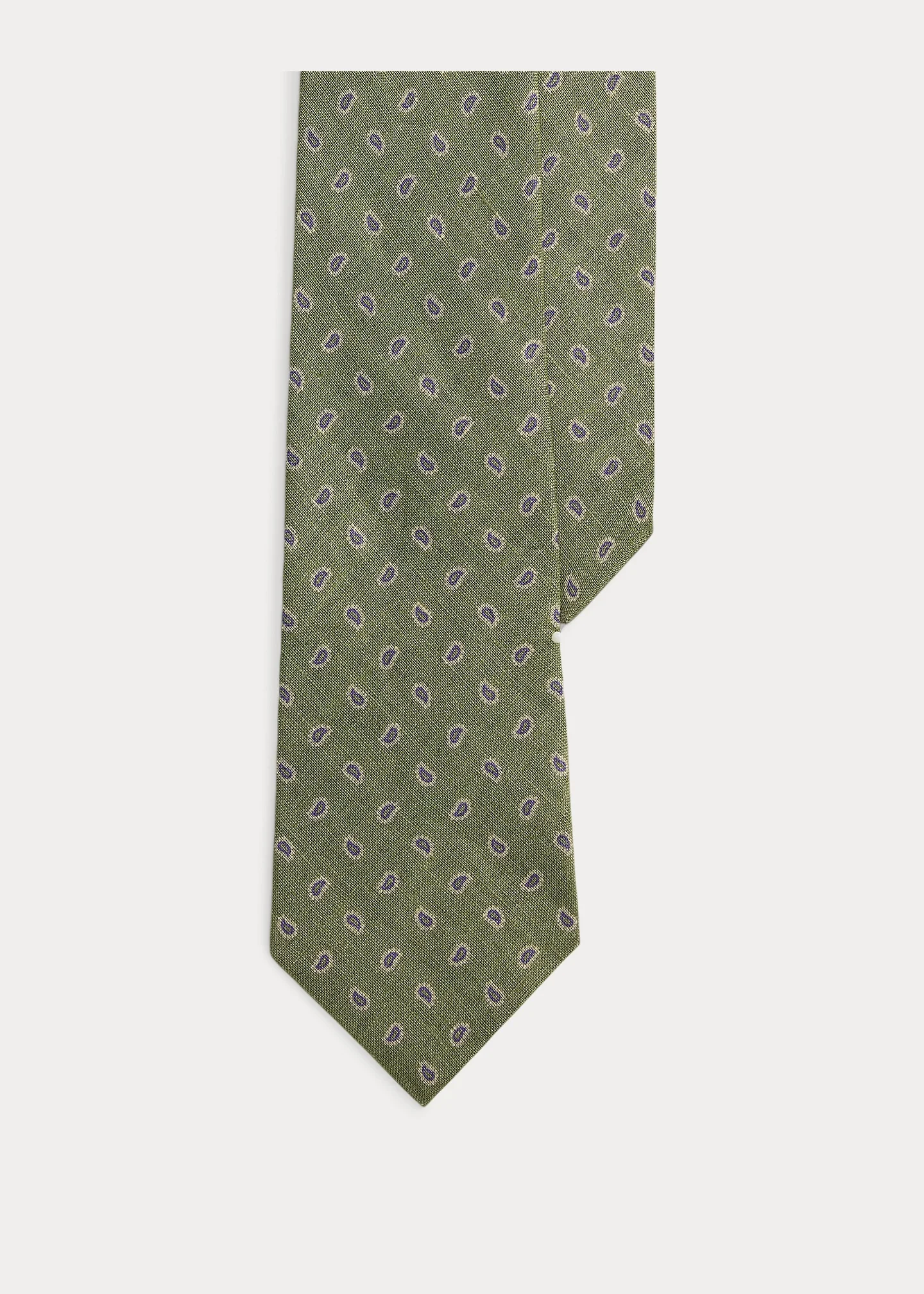 Pine-Print Linen Tie - 1