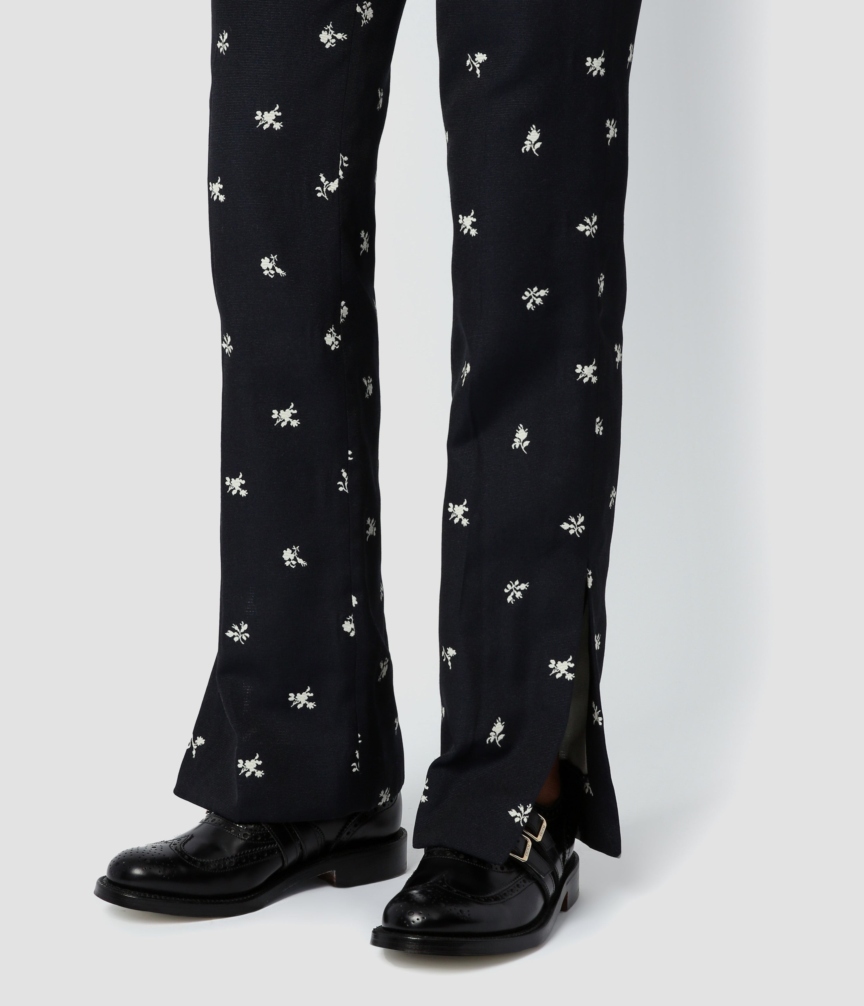 STRAIGHT JACQUARD FULL LENGTH TROUSER - 5