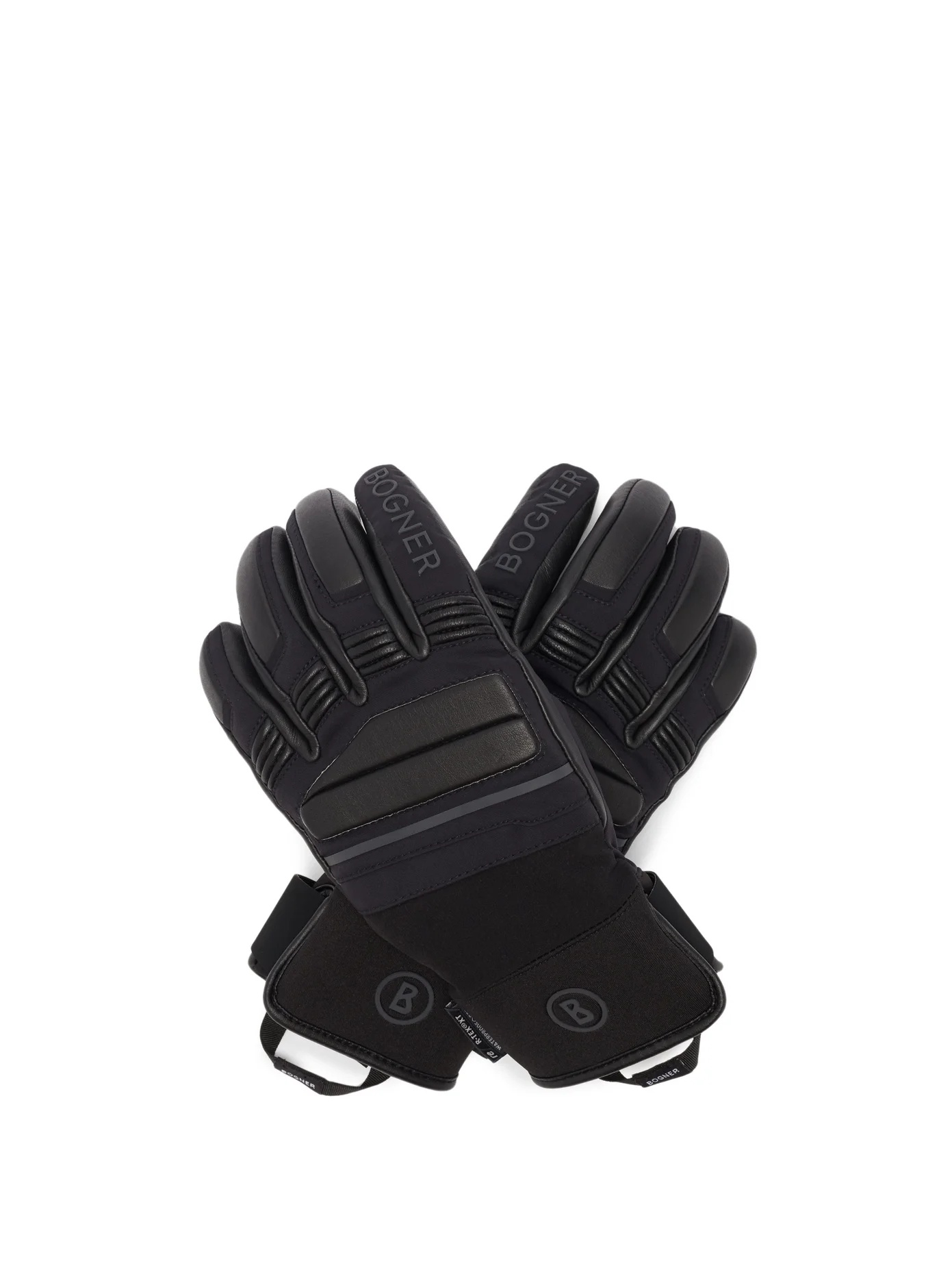 Andi leather-panelled ski gloves - 1