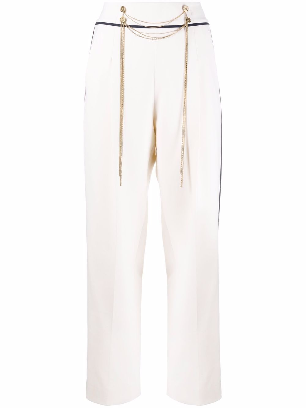 chain-detail tailored trousers - 1