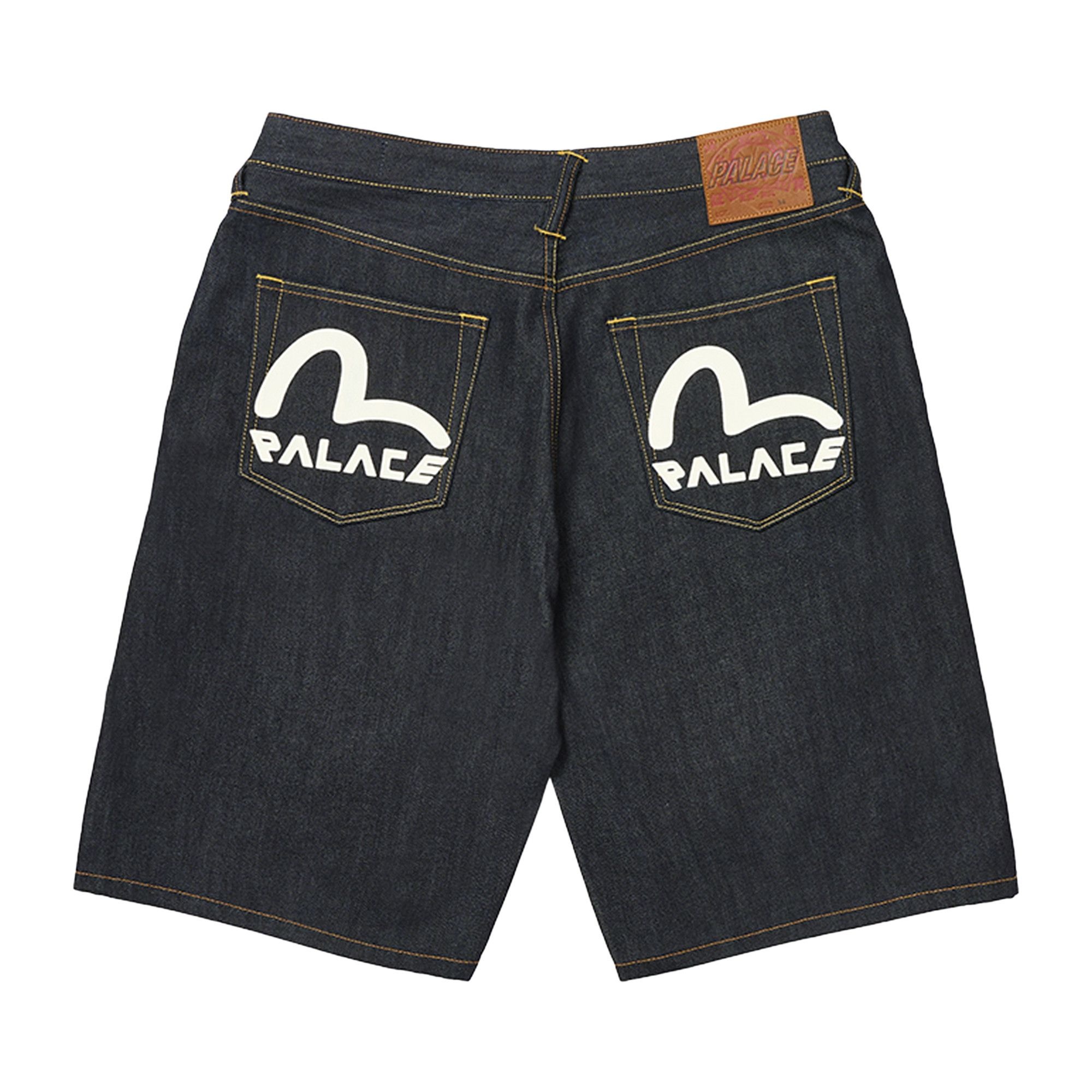 Palace x Evisu Long Denim Short 'Raw' - 2