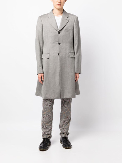 Comme des Garçons Homme Plus draped single-breasted wool coat outlook