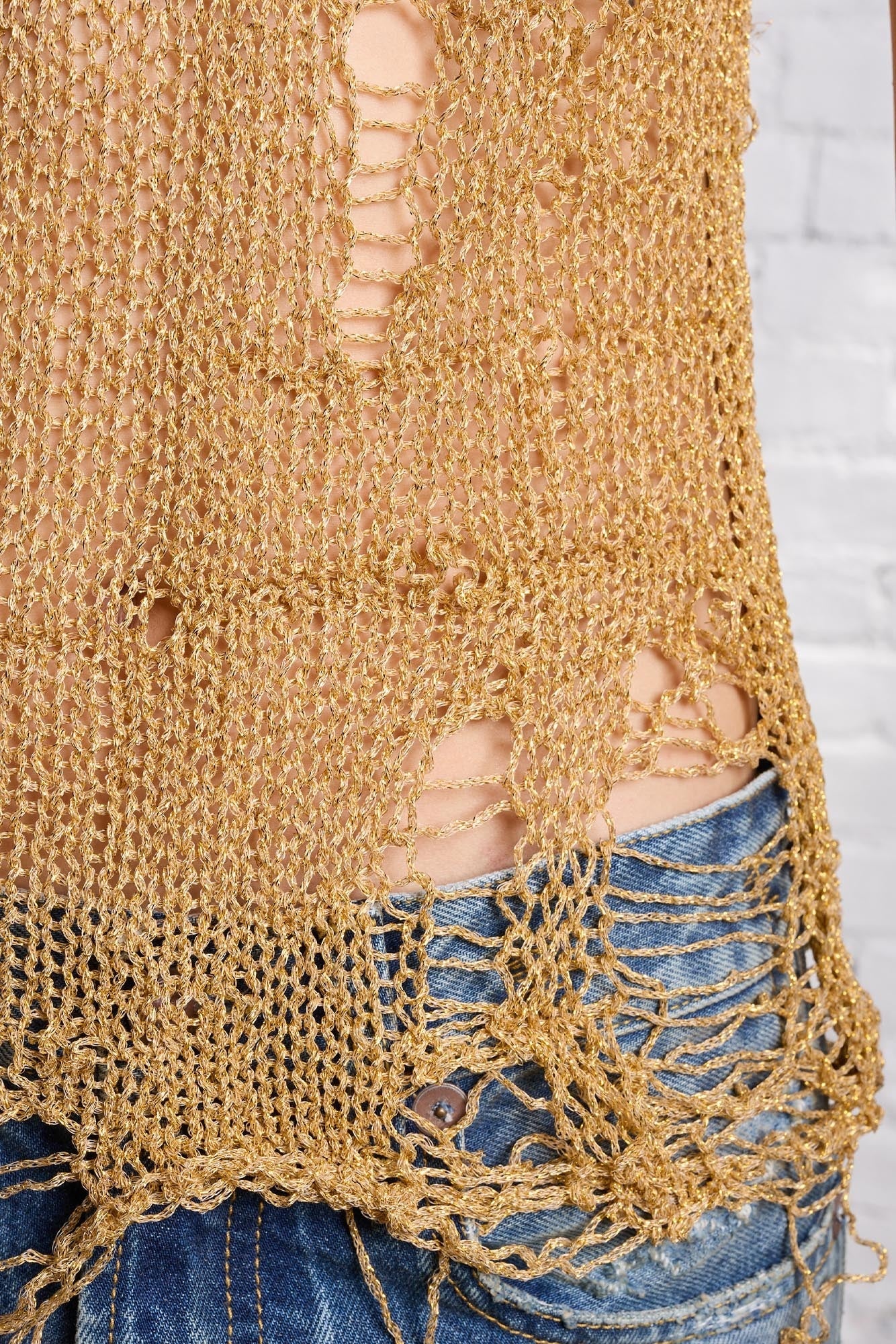 THREADBARE TANK TOP - GOLD - 8