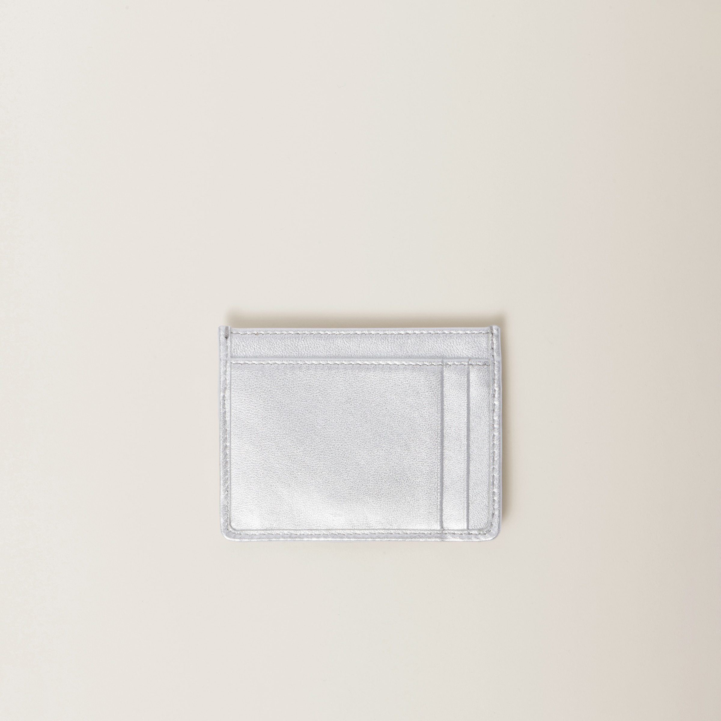 Matelassé nappa leather card holder - 2