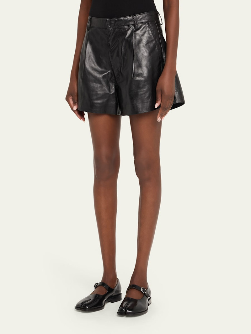 R13 Loose Leather Shorts outlook