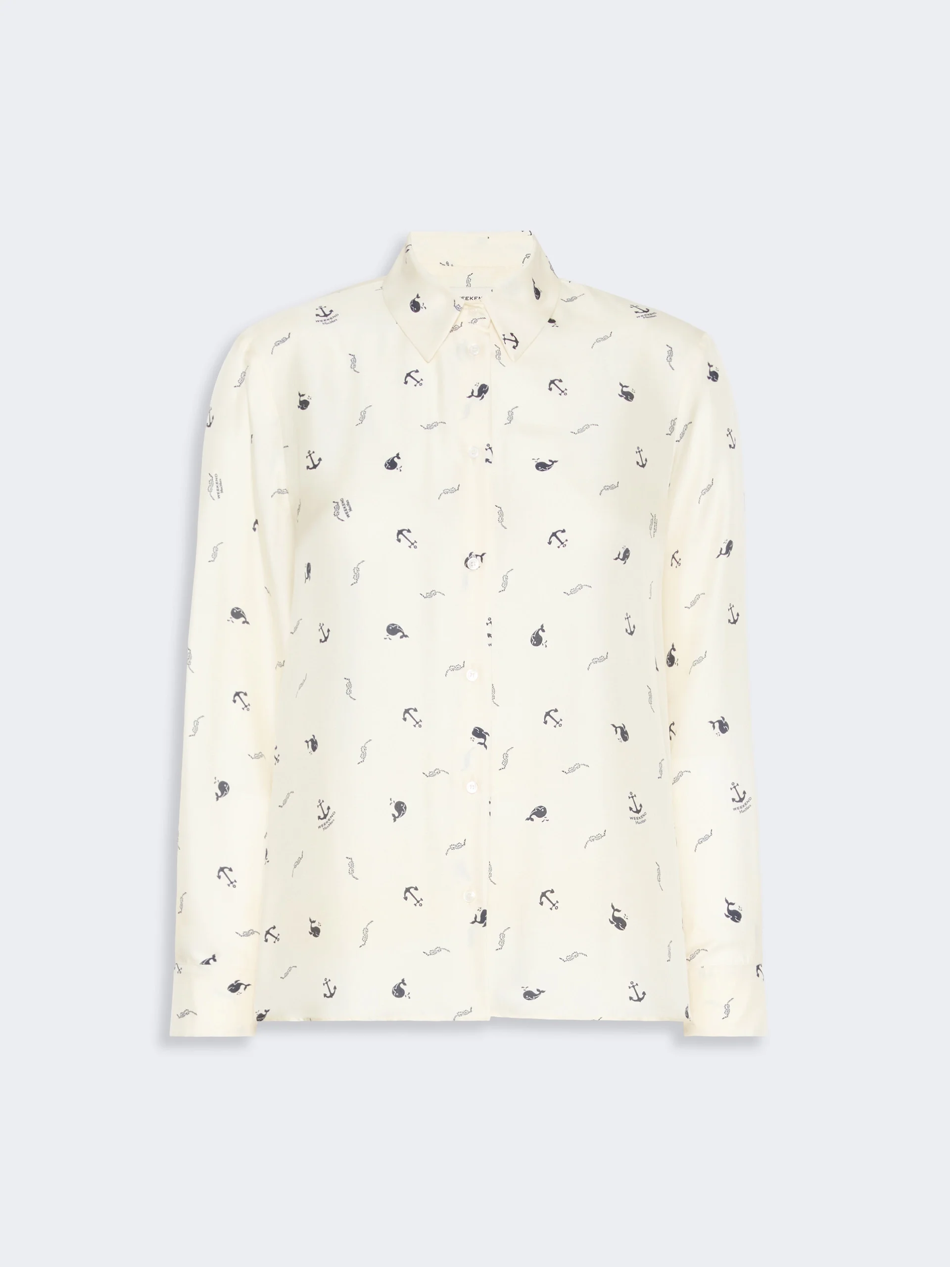 PAVIDO Printed silk shirt - IVORY - 1