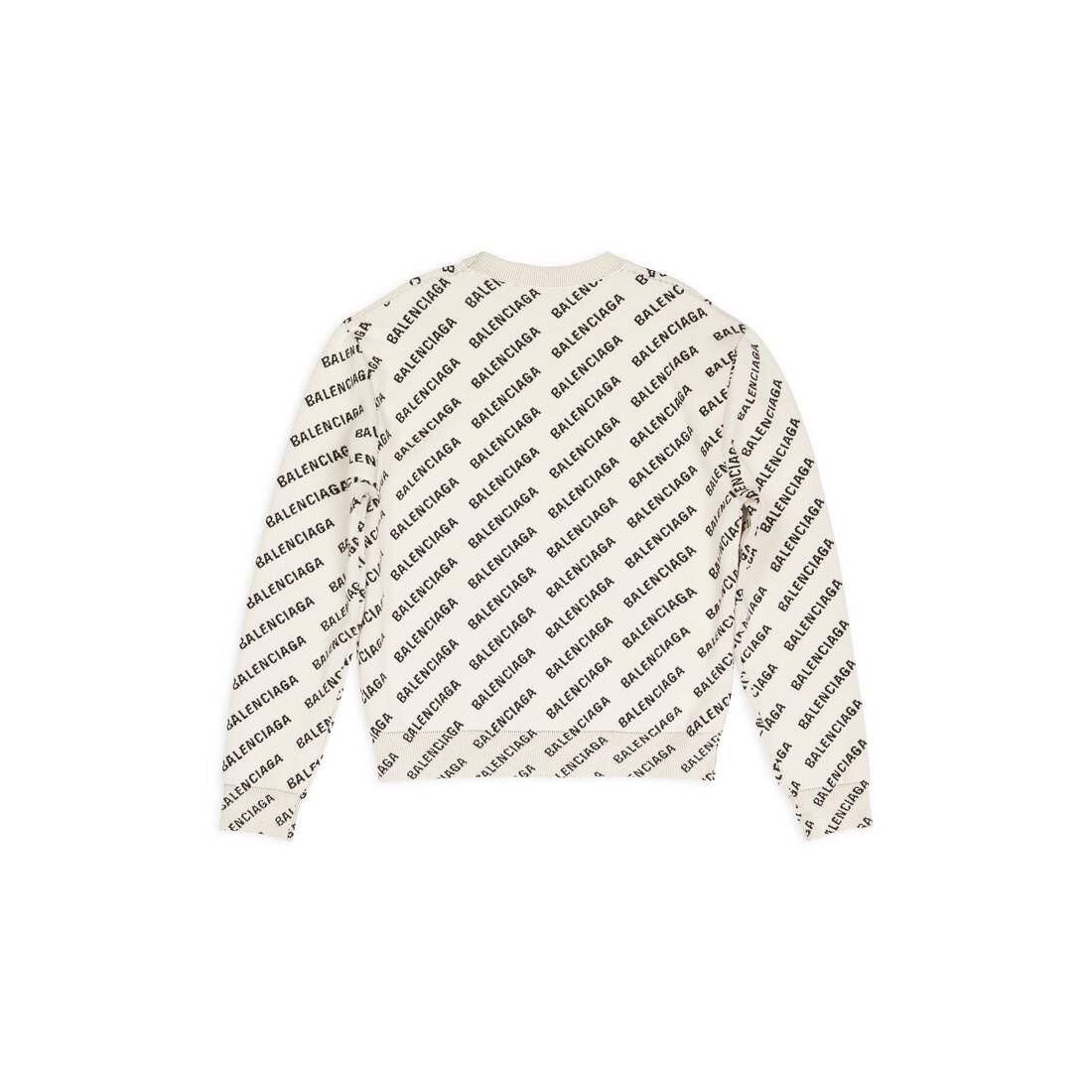 Women's Mini Allover Logo Sweater in Off White - 7