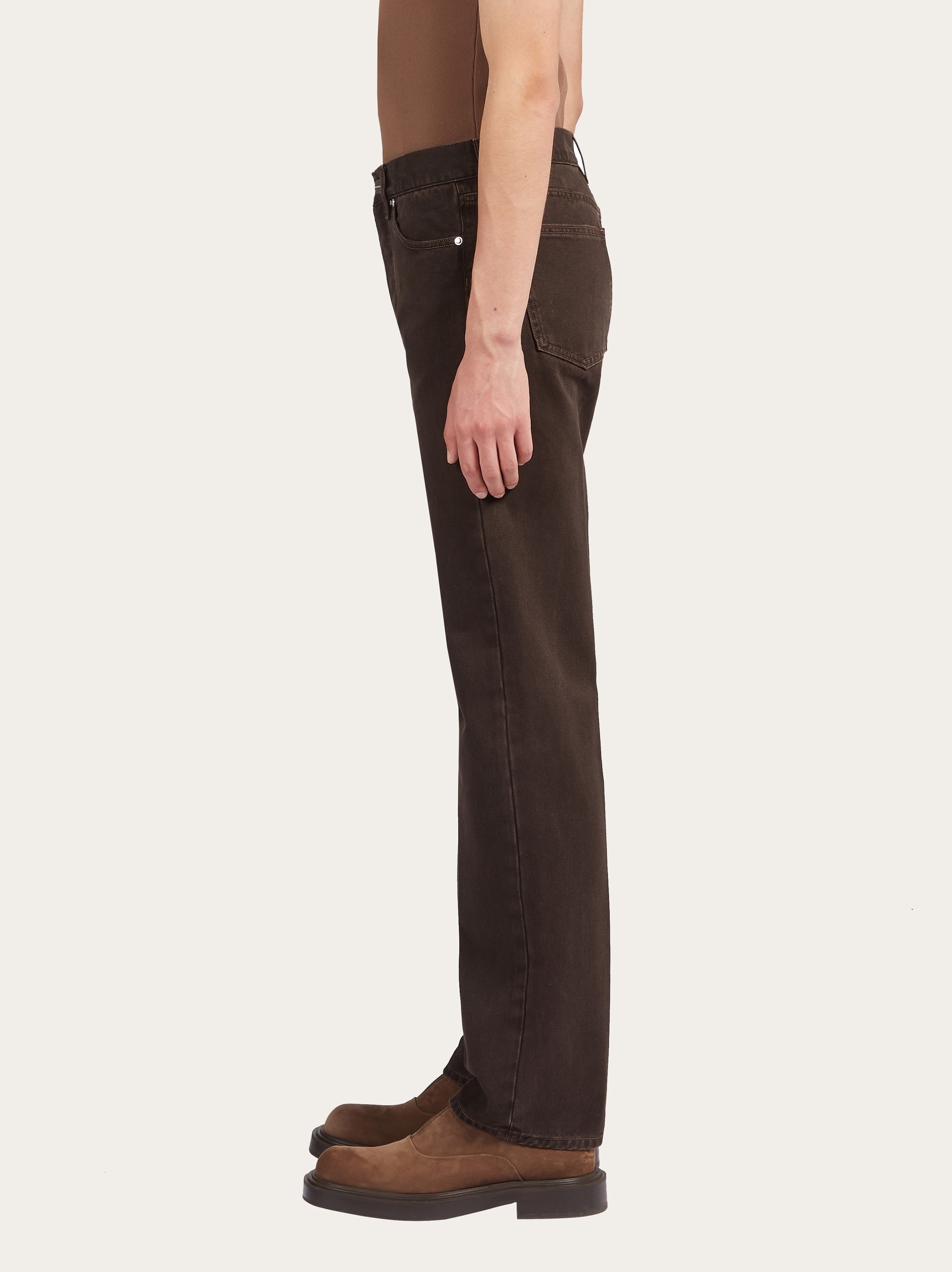 Washed five pocket trouser - 3