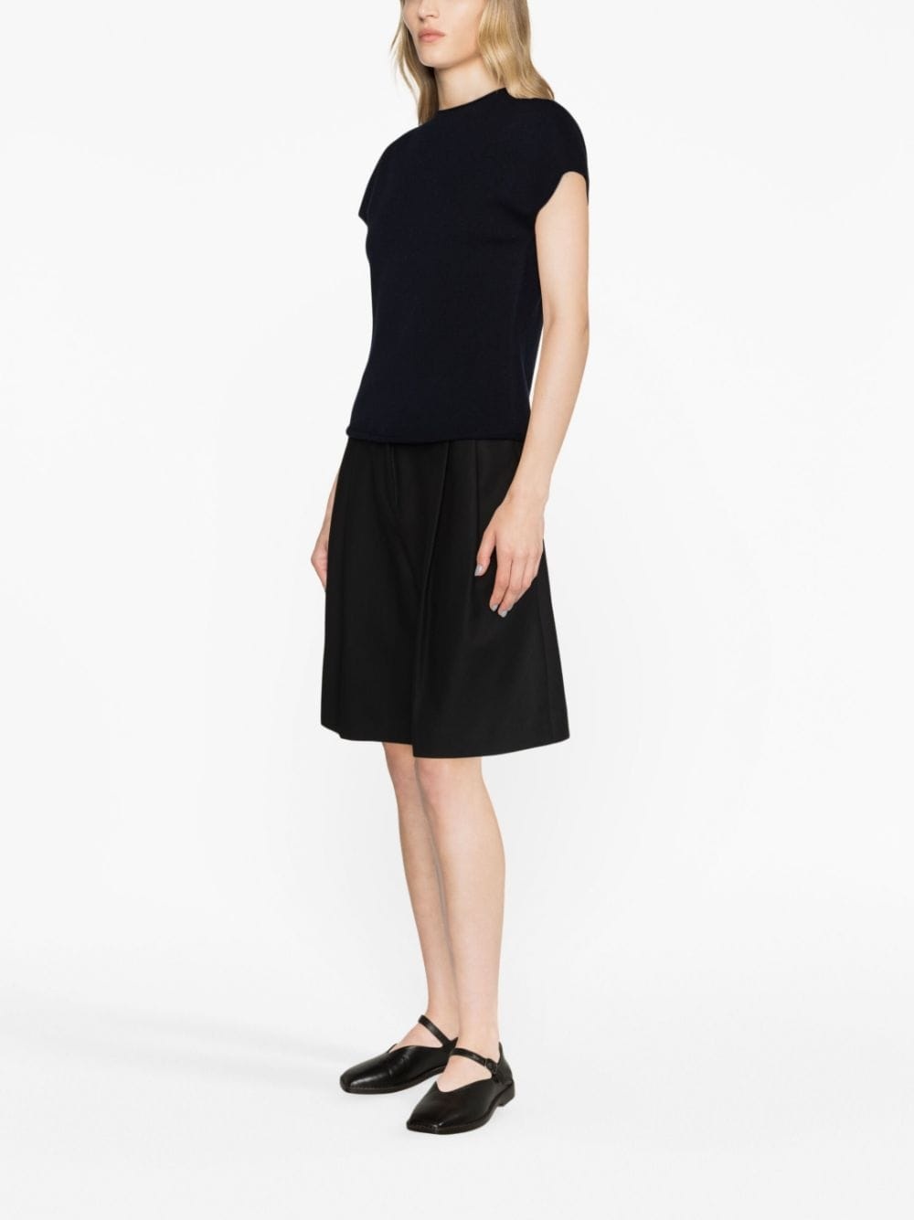 short-sleeve wool-blend T-shirt - 3