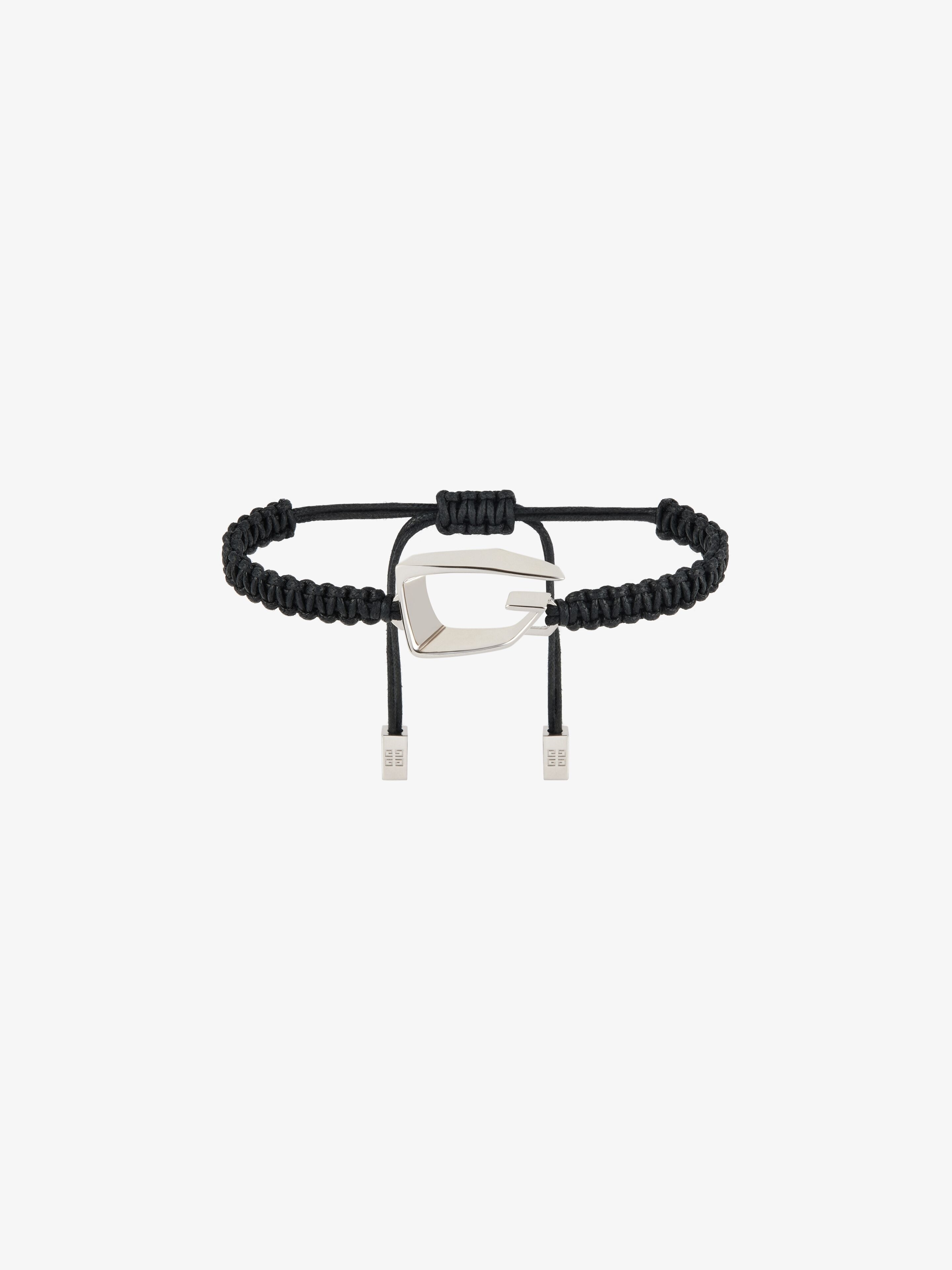 GIV CUT BRACELET IN WOVEN COTTON AND METAL - 1