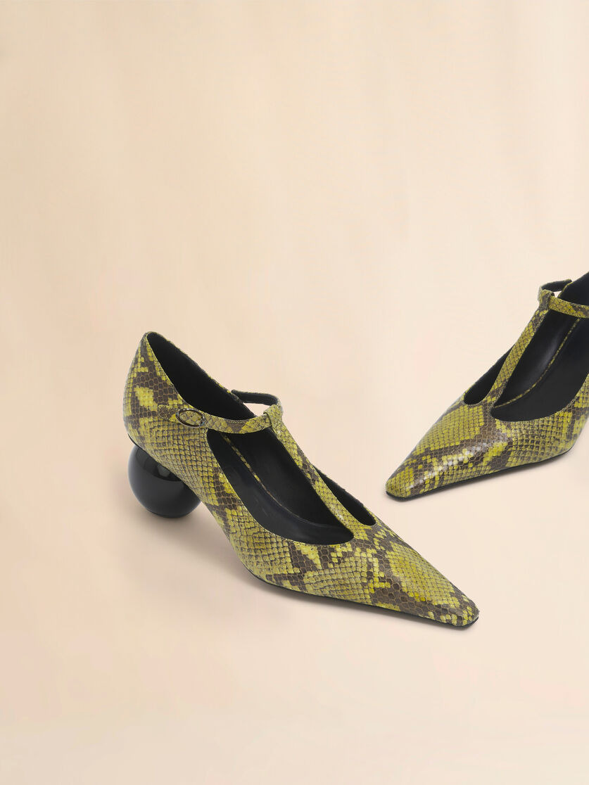 GREEN PYTHON-PRINT LEATHER MARY JANEJANE - 5