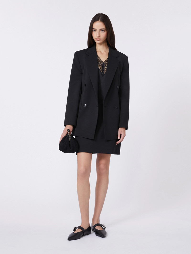 WEEKEND Max Mara Double-breasted technical wool blazer - BLACK outlook