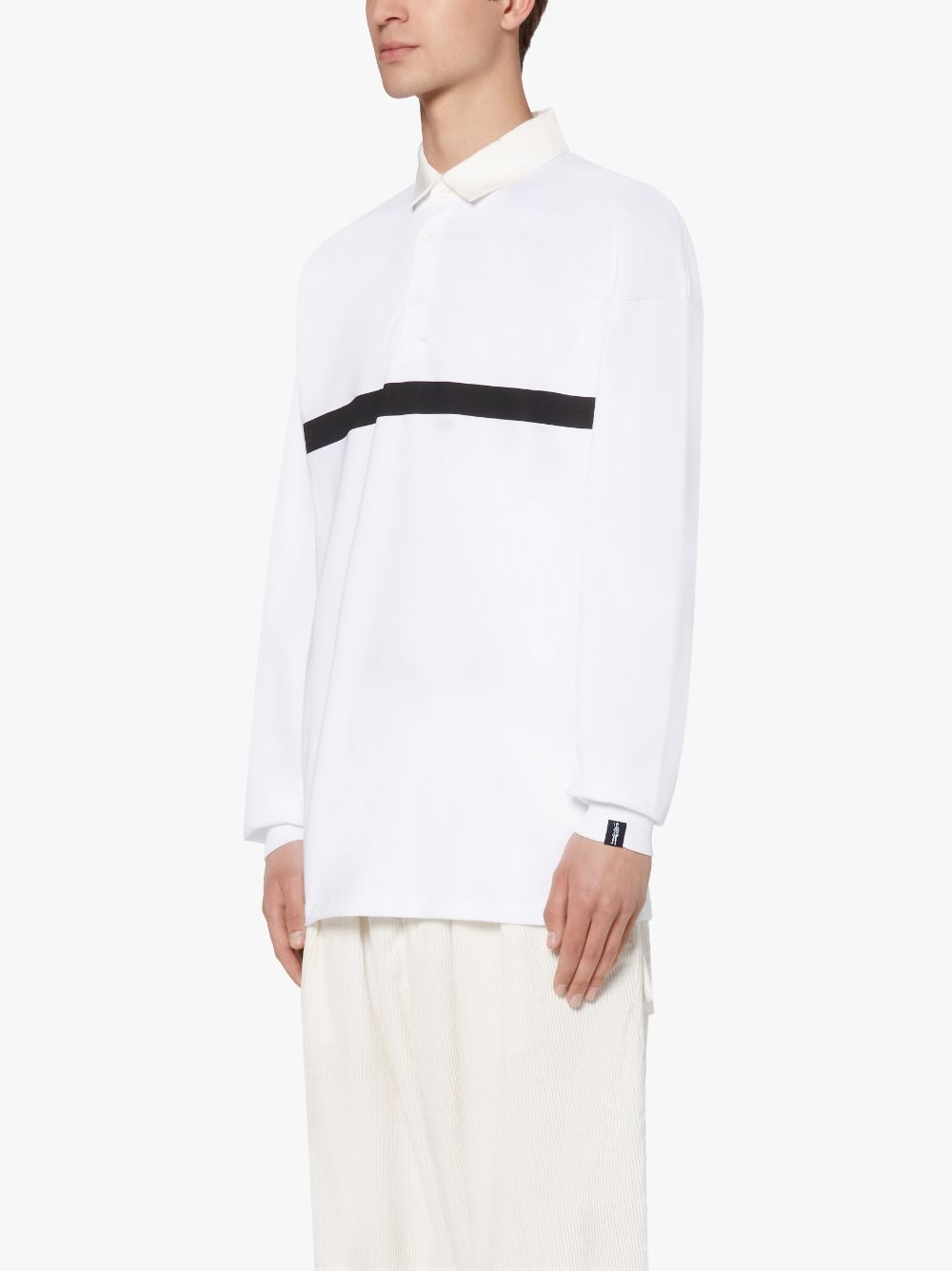 WHITE X BLACK COTTON RUGBY SHIRT | GJM-210 - 3