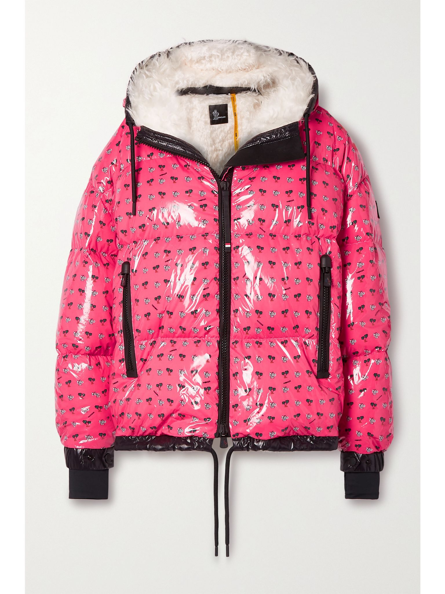 Echelle hooded printed quilted shell down jacket Pink - 1
