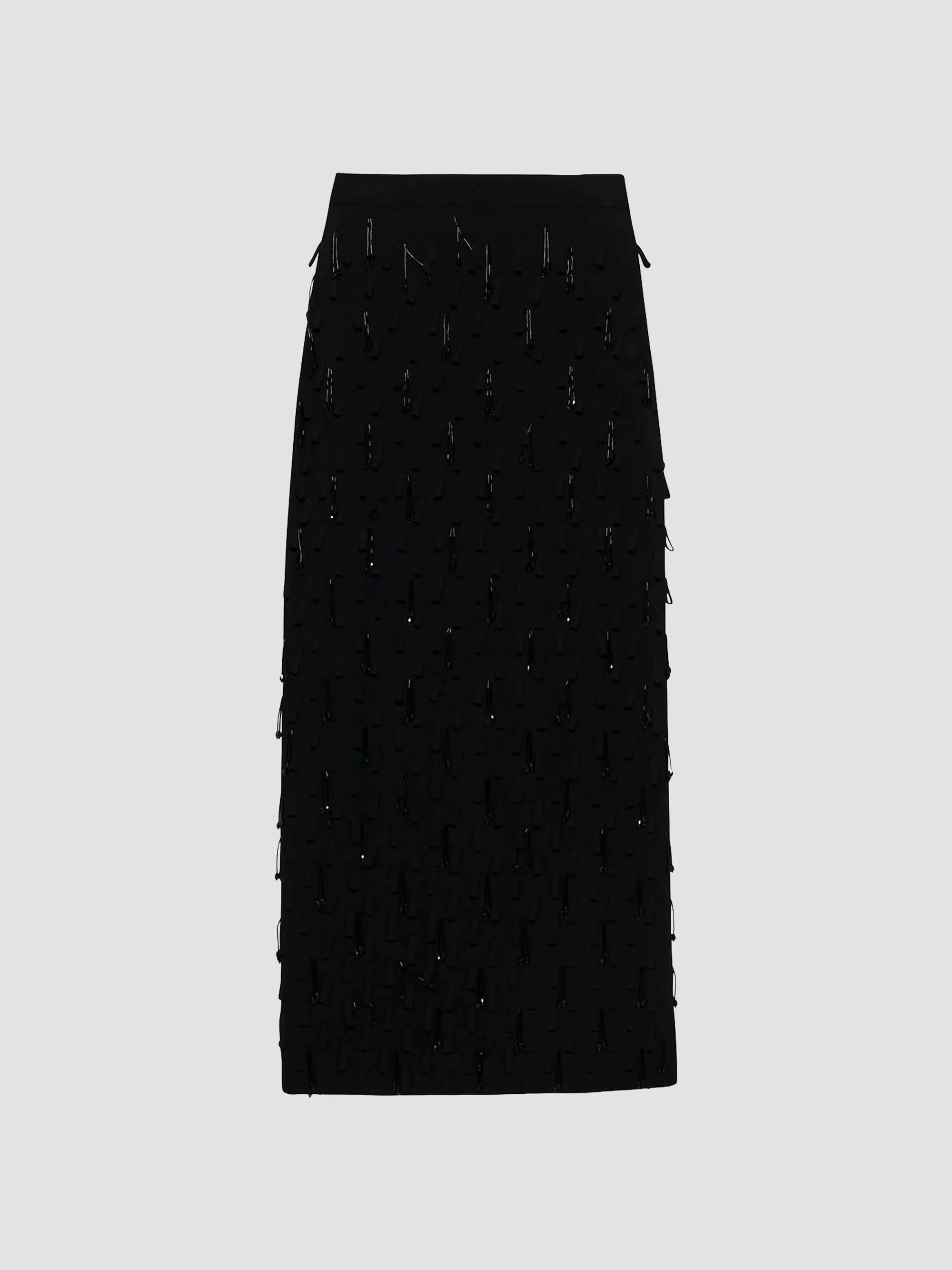 Women's Bree Fringe Midi Skirt - Black - 1
