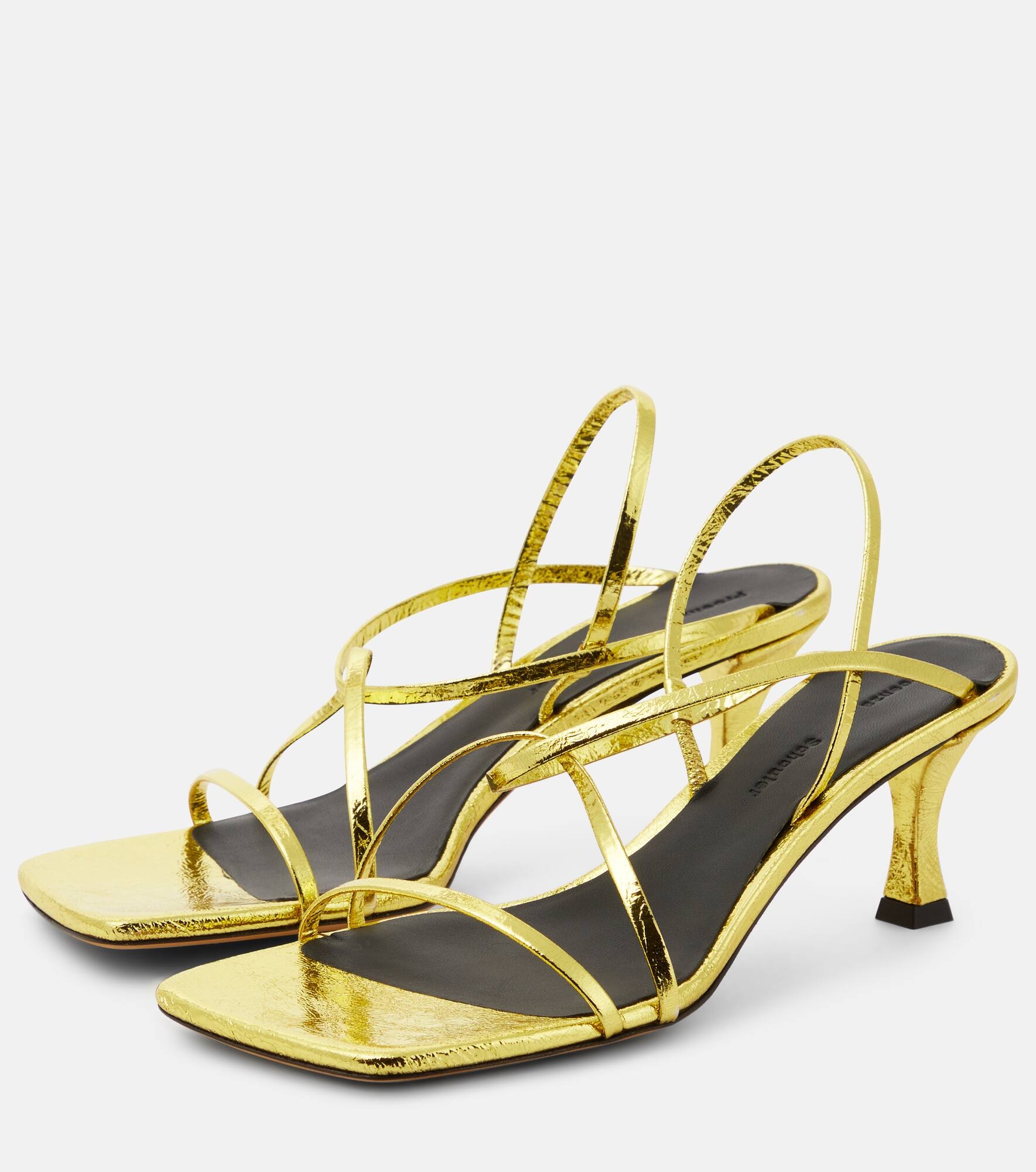 60 leather slingback sandals - 5