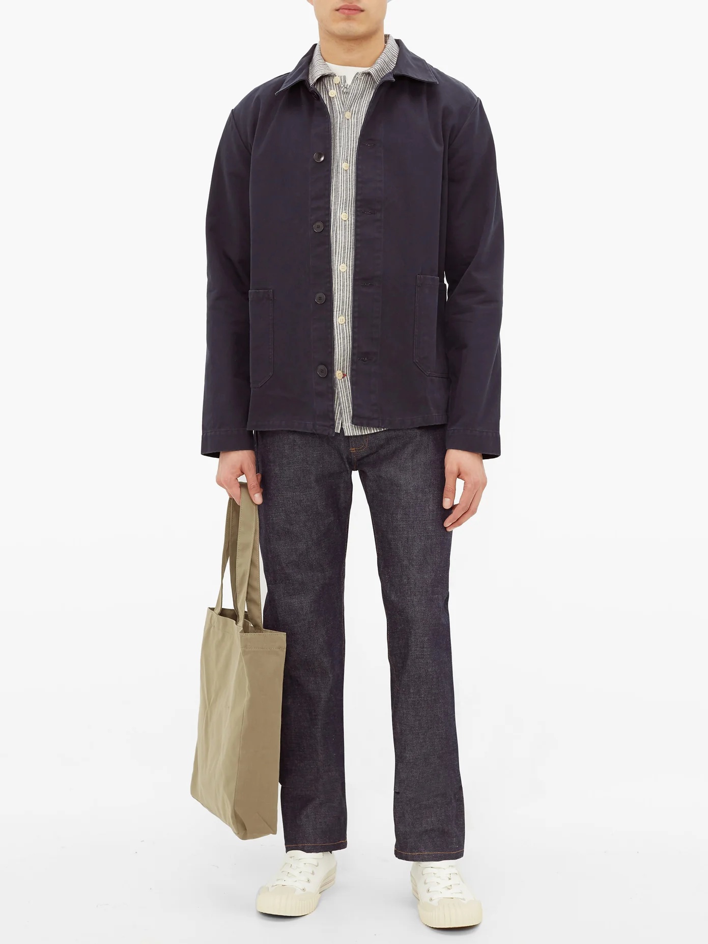 Kerlouan washed cotton-gabardine overshirt - 6