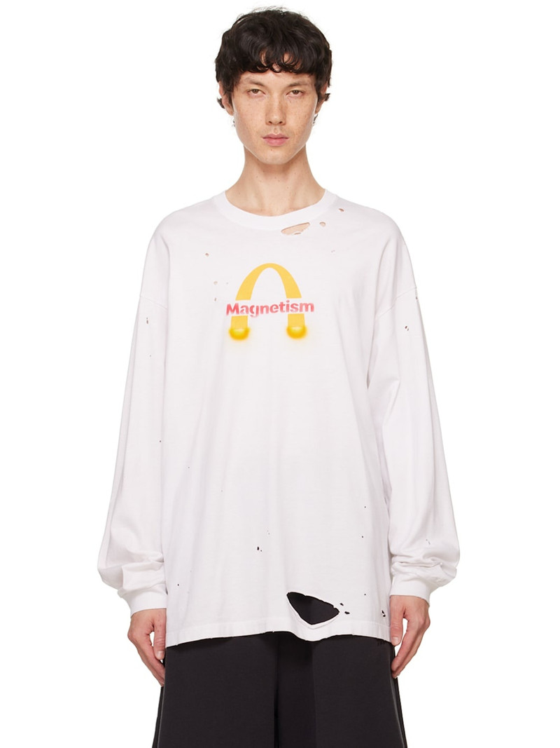 White Magnetic Long-Sleeve T-Shirt 1