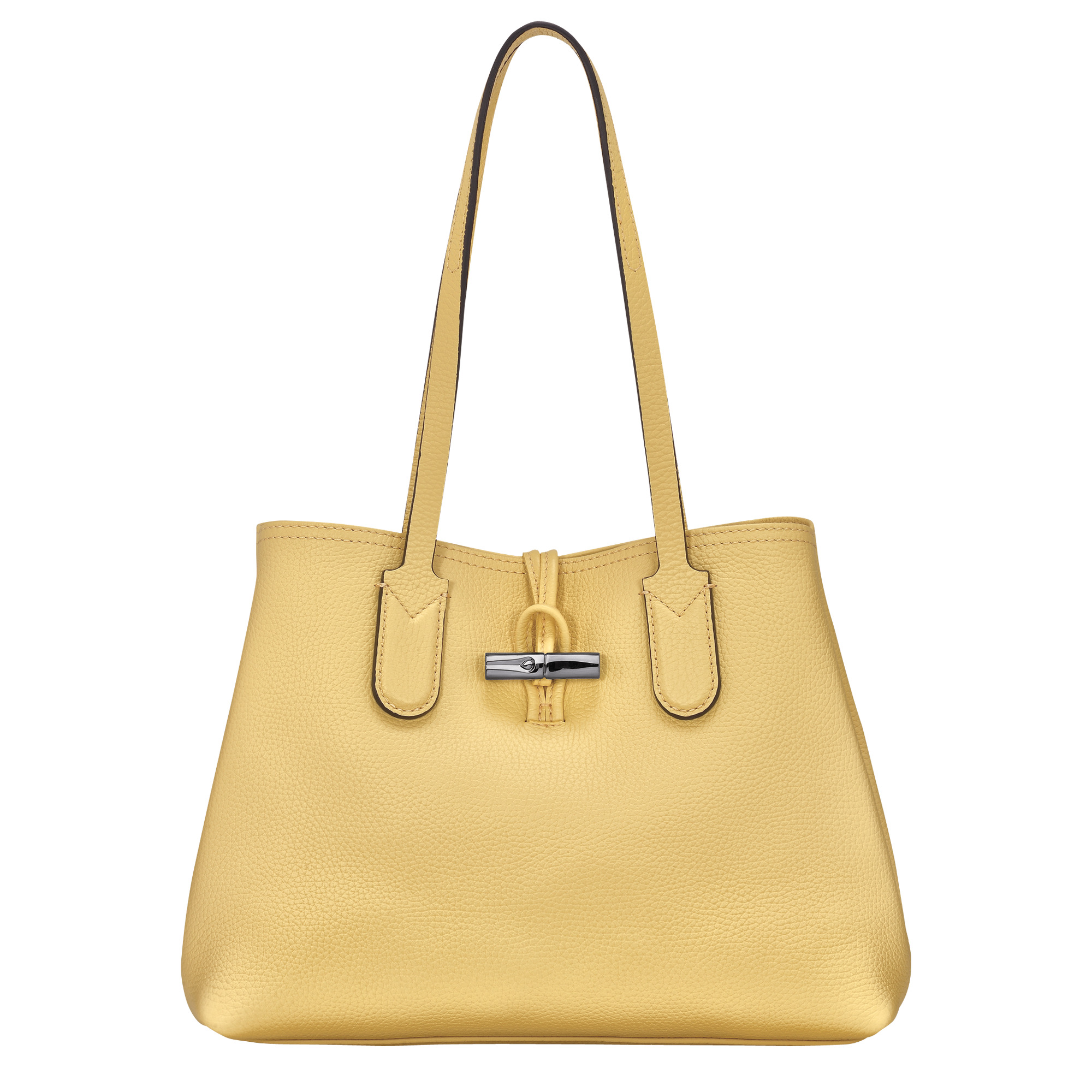 Longchamp Roseau Essential M Tote bag Wheat - Leather | REVERSIBLE