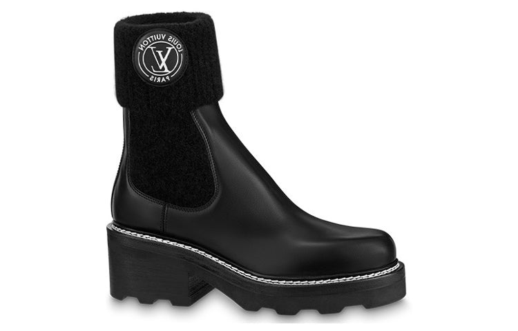 (WMNS) LOUIS VUITTON LV Beaubourg Ankle Boots 'Black' 1AABU1 - 2