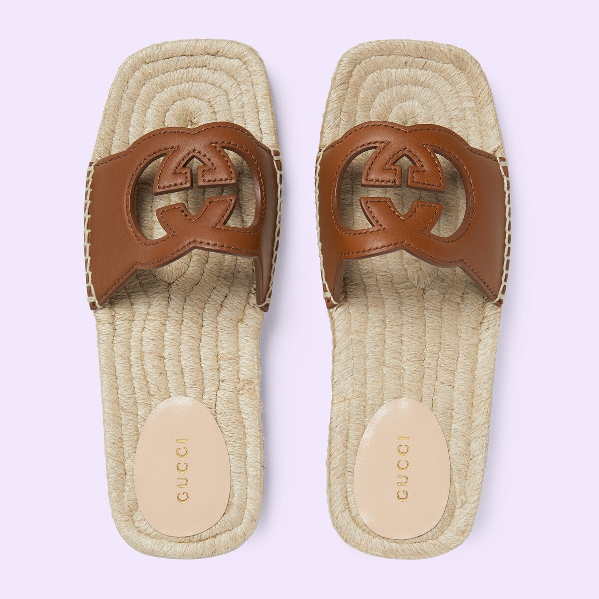 Women's Interlocking G cut out slide sandals - 5