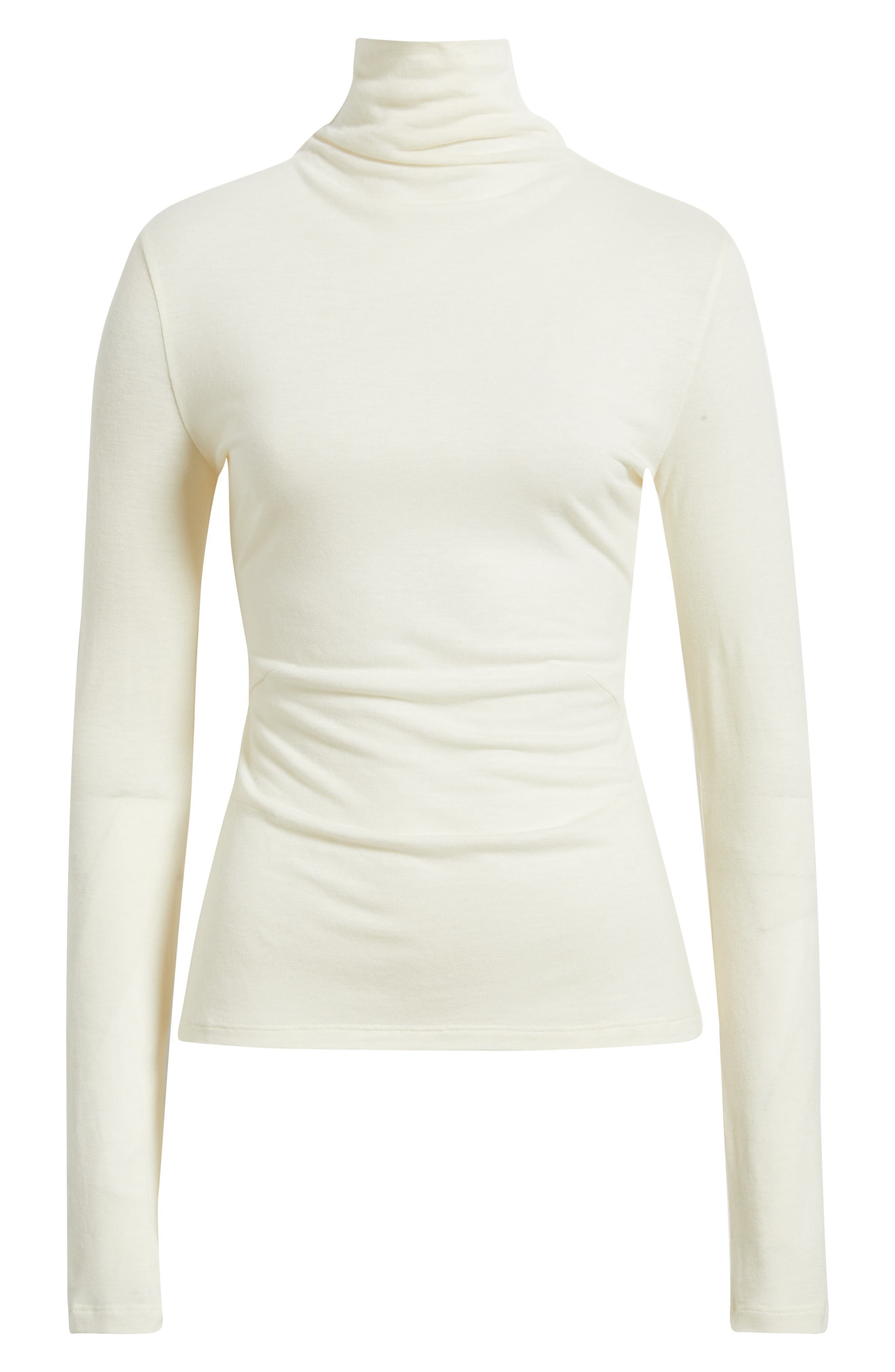 BOSS Elavu Turtleneck Top in Soft Cream at Nordstrom - 5