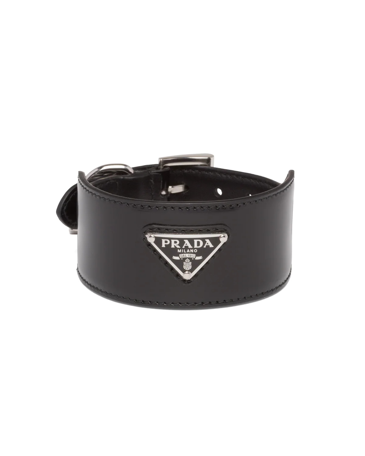 Brushed leather pet collar - 1