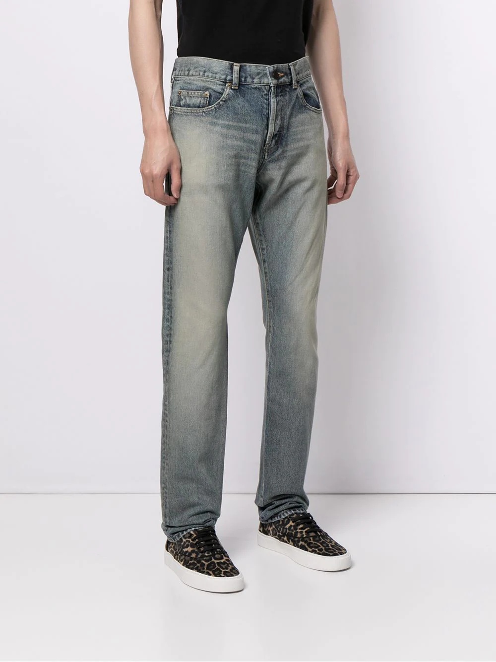 washed-effect slim fit 6830 jeans - 3