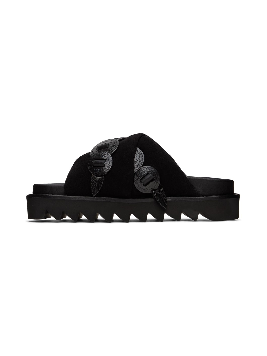 SSENSE Exclusive Black Cross Strap Sandals - 3