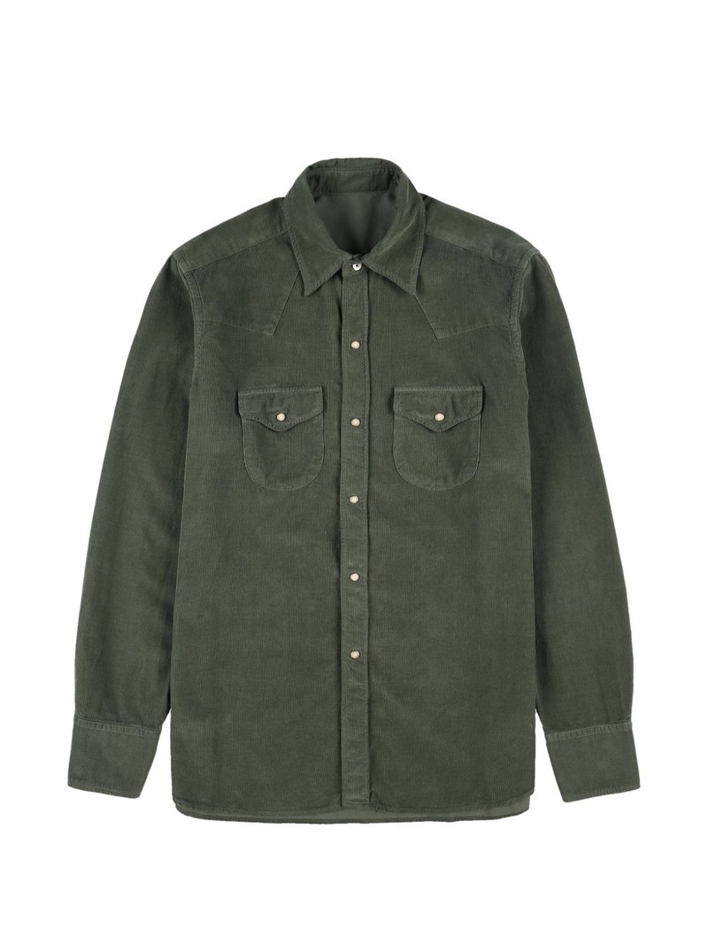 Ntex corduroy flap-pocket shirt 1