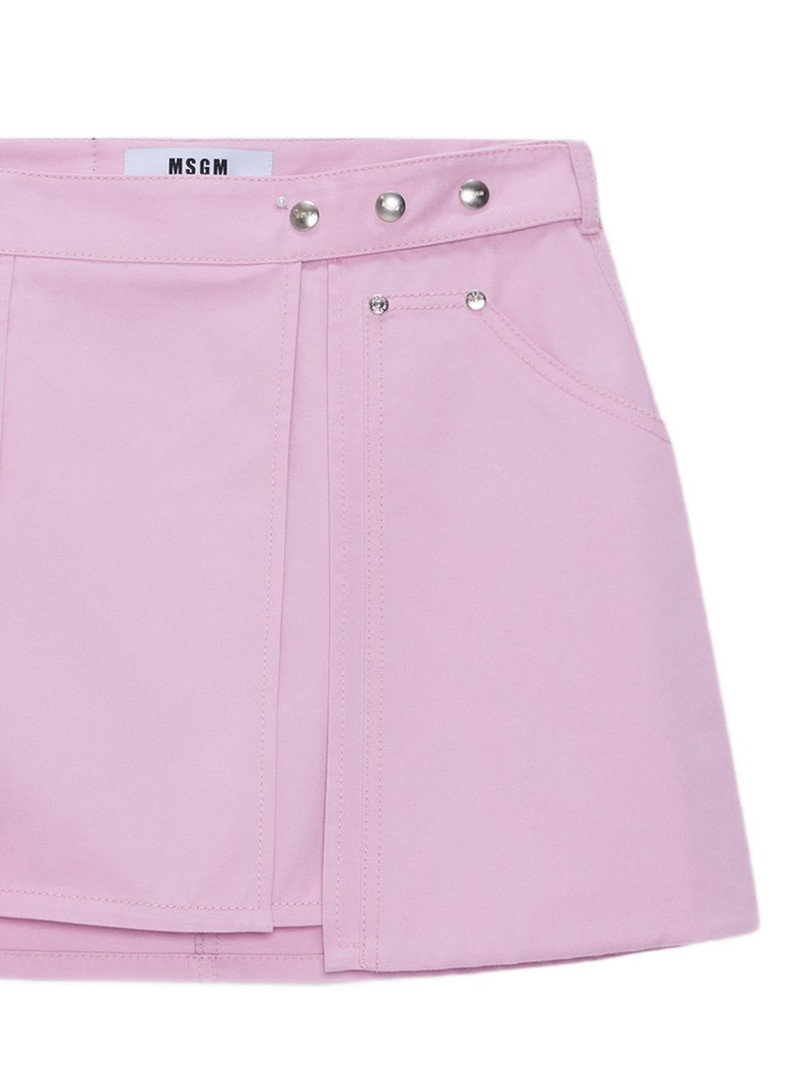 MSGM button trim mini skirt outlook