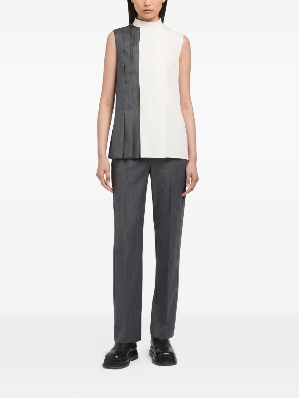 asymmetrical panelled blouse - 2