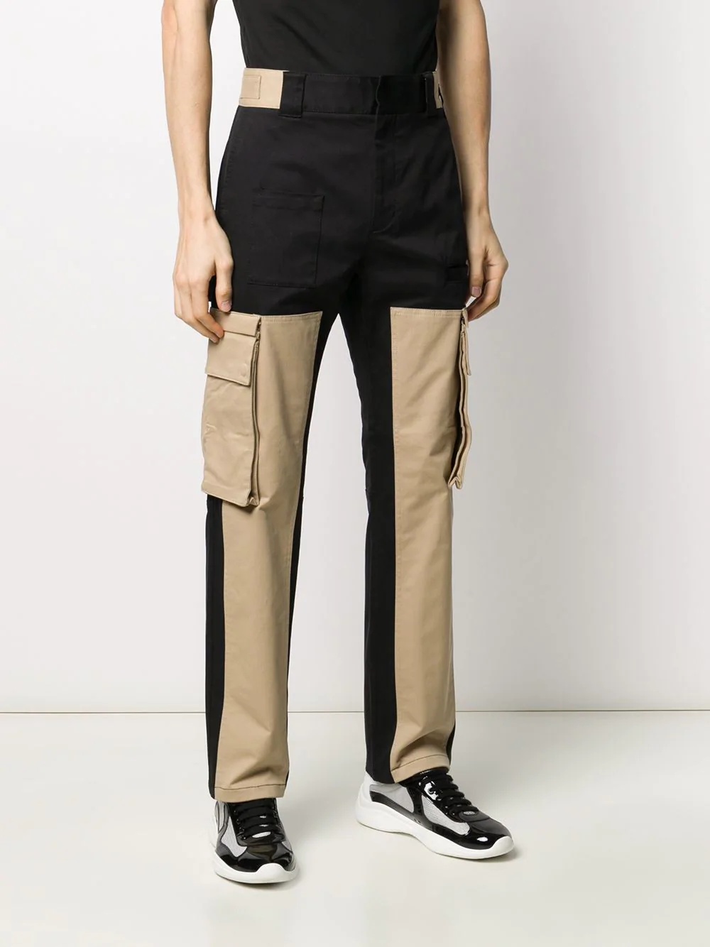 panelled cargo trousers - 3