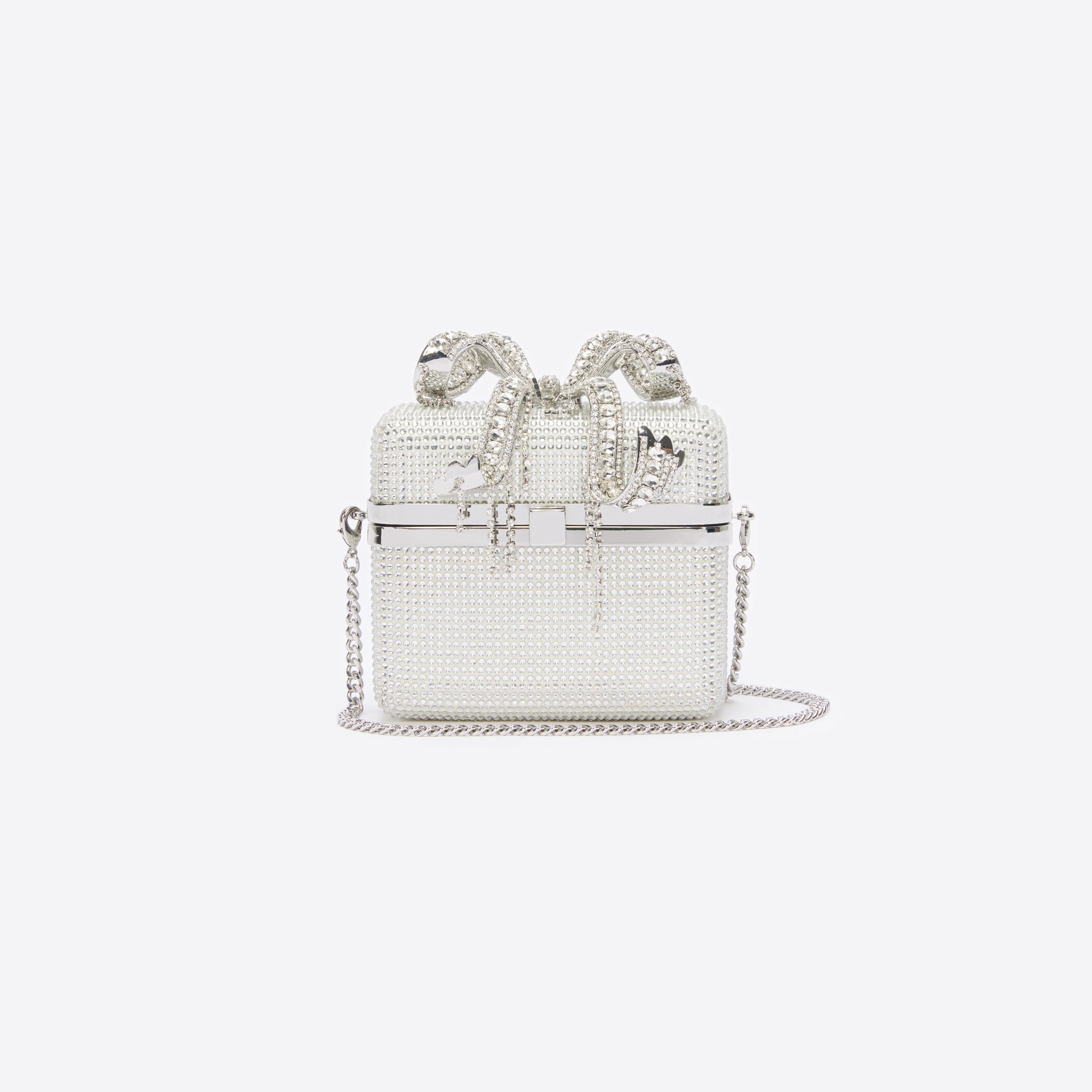 Silver Rhinestone Vanity Bag - 4