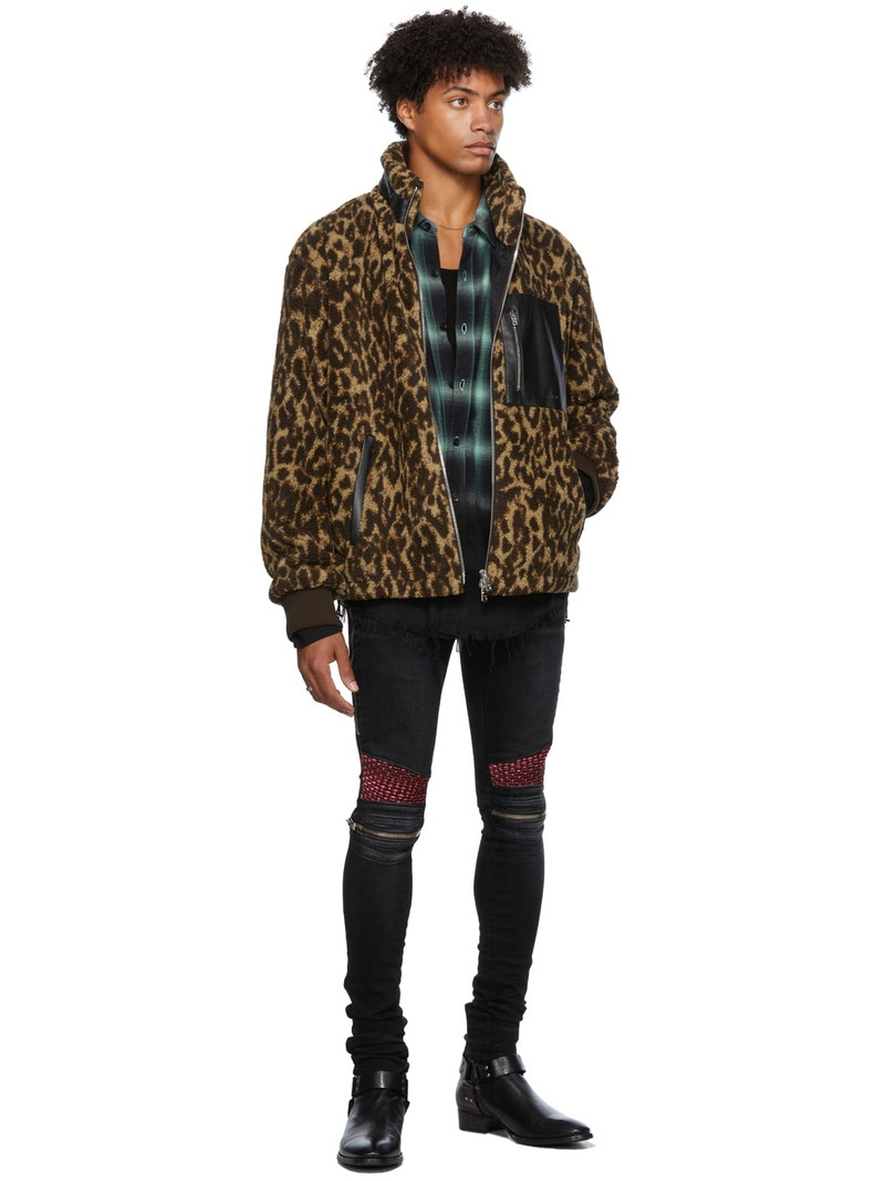 leopard 인쇄 bomber 재킷 4