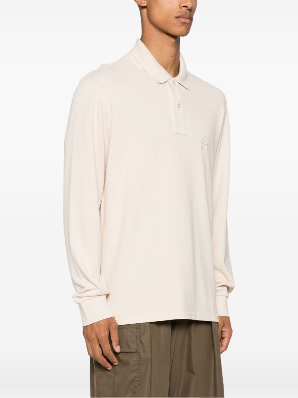 logo-embroidered polo shirt - 3