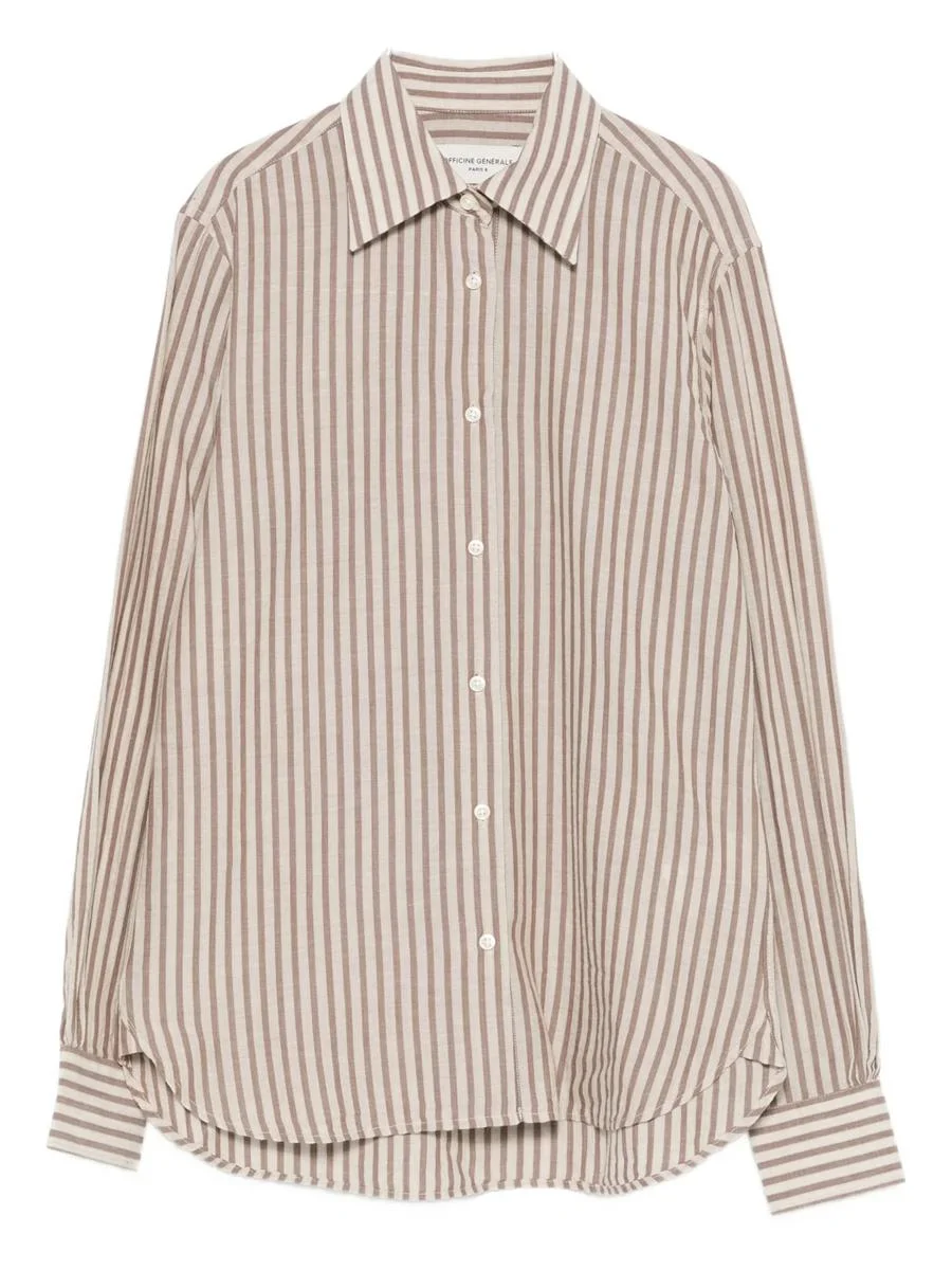 Officine Générale Ella Cotton Candy Stripe Clothing - 1