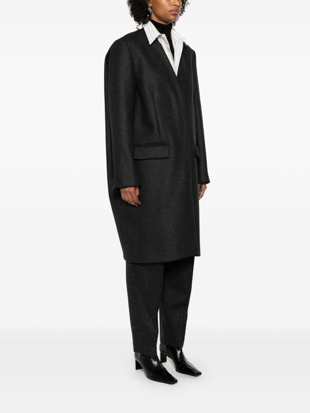 Deep pleat coat - 3