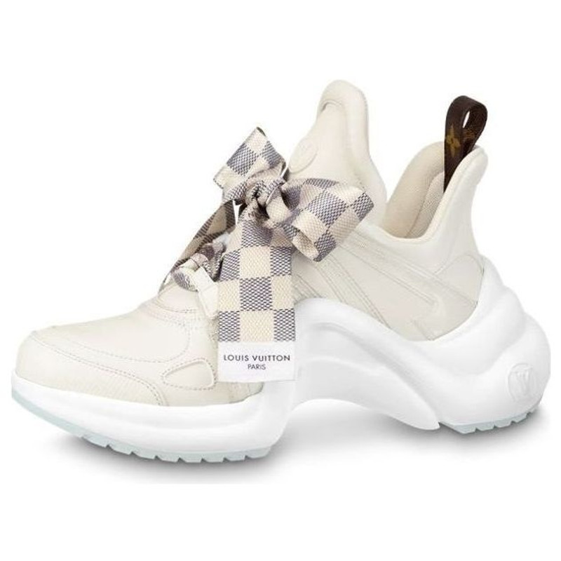 (WMNS) LOUIS VUITTON Archlight 1.0 Sneakers 'Cream White with Plaid Ribbon' 1AB43V 1