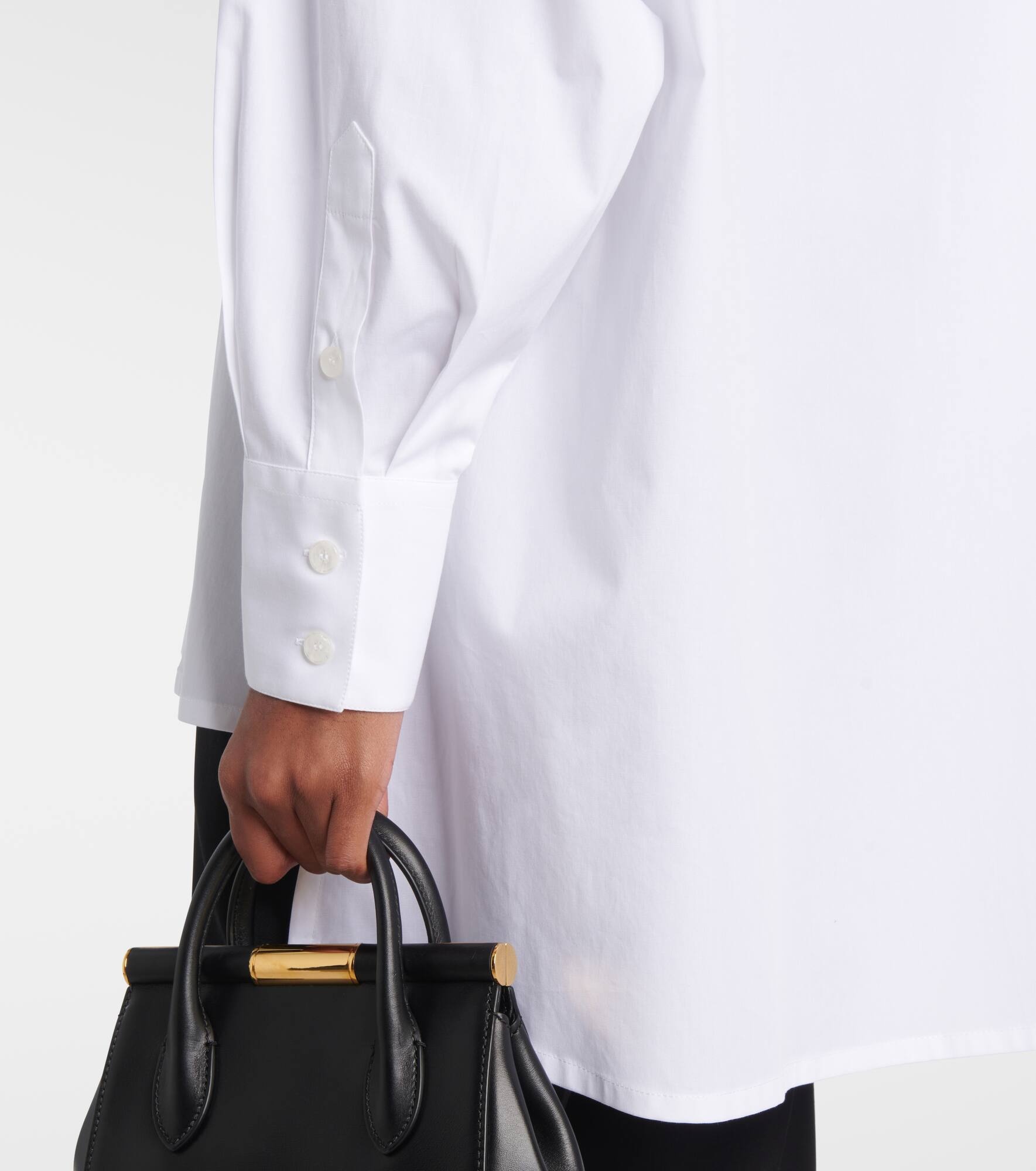 Lace-trimmed cotton shirt - 5