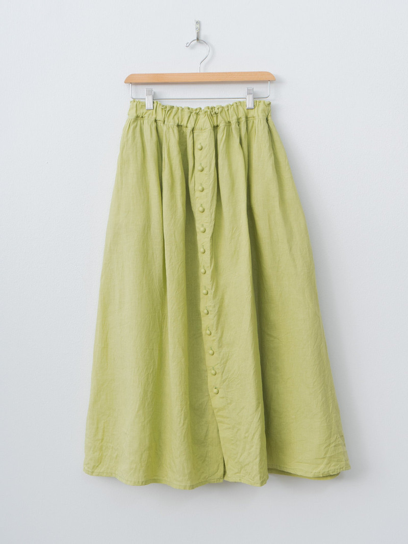 French Linen Skirt - Pistachio 1