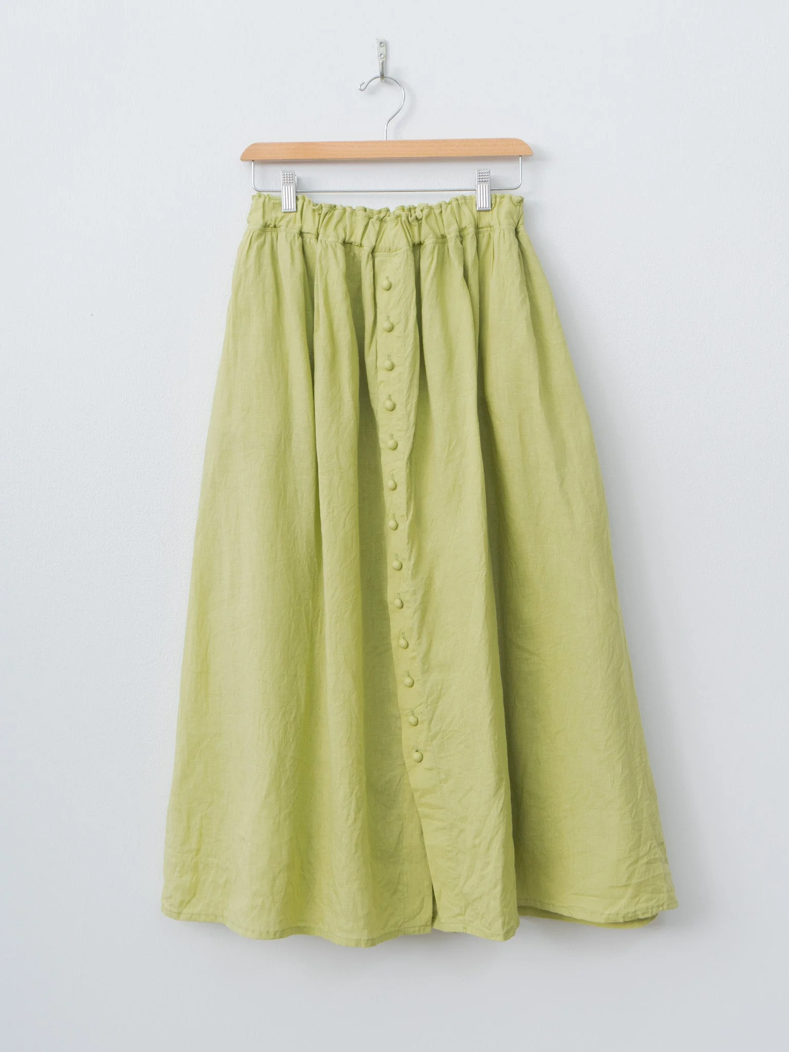 French Linen Skirt - Pistachio - 1