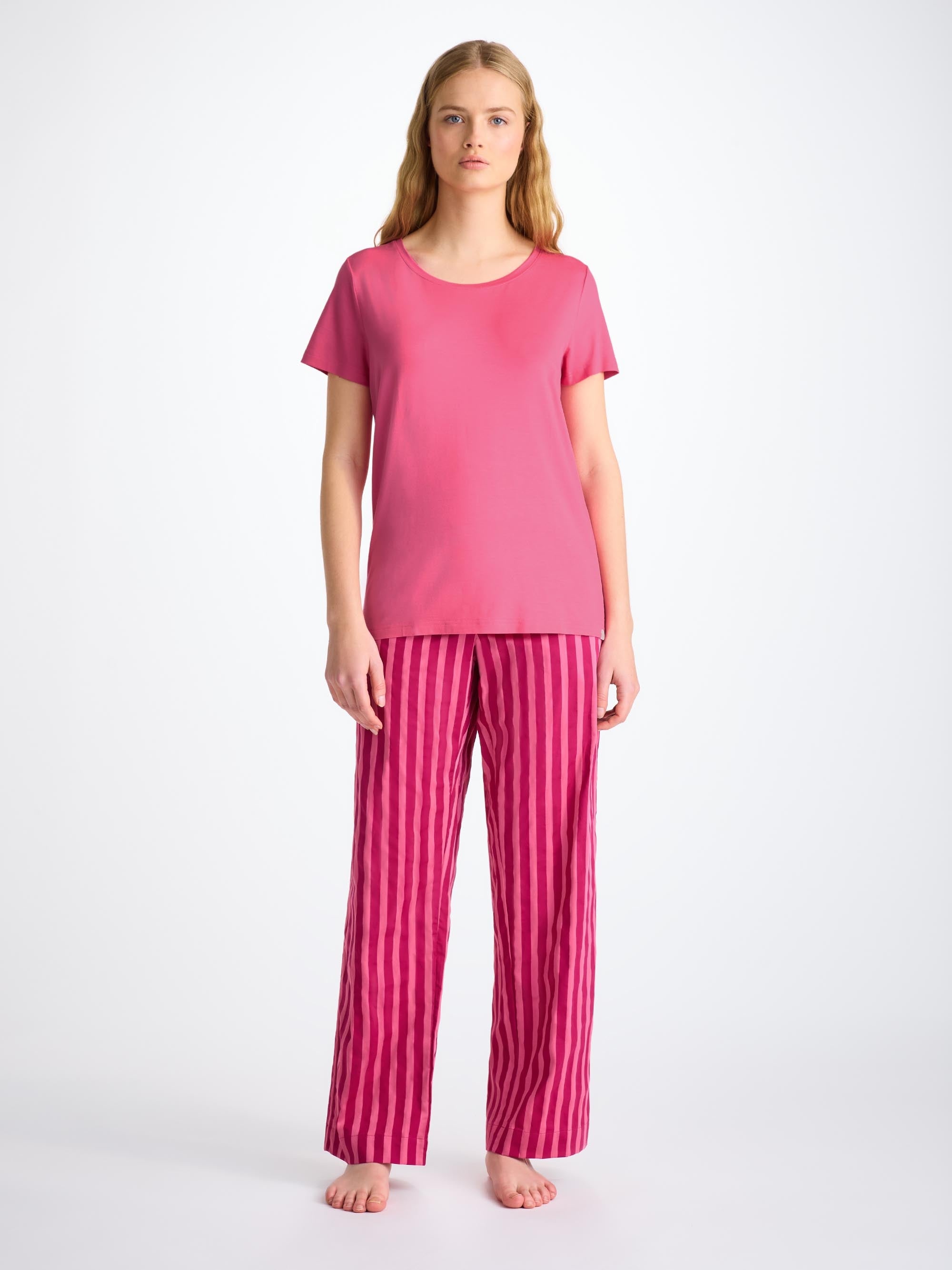 Women's T-Shirt Lara Micro Modal Stretch Flamingo Pink - 3