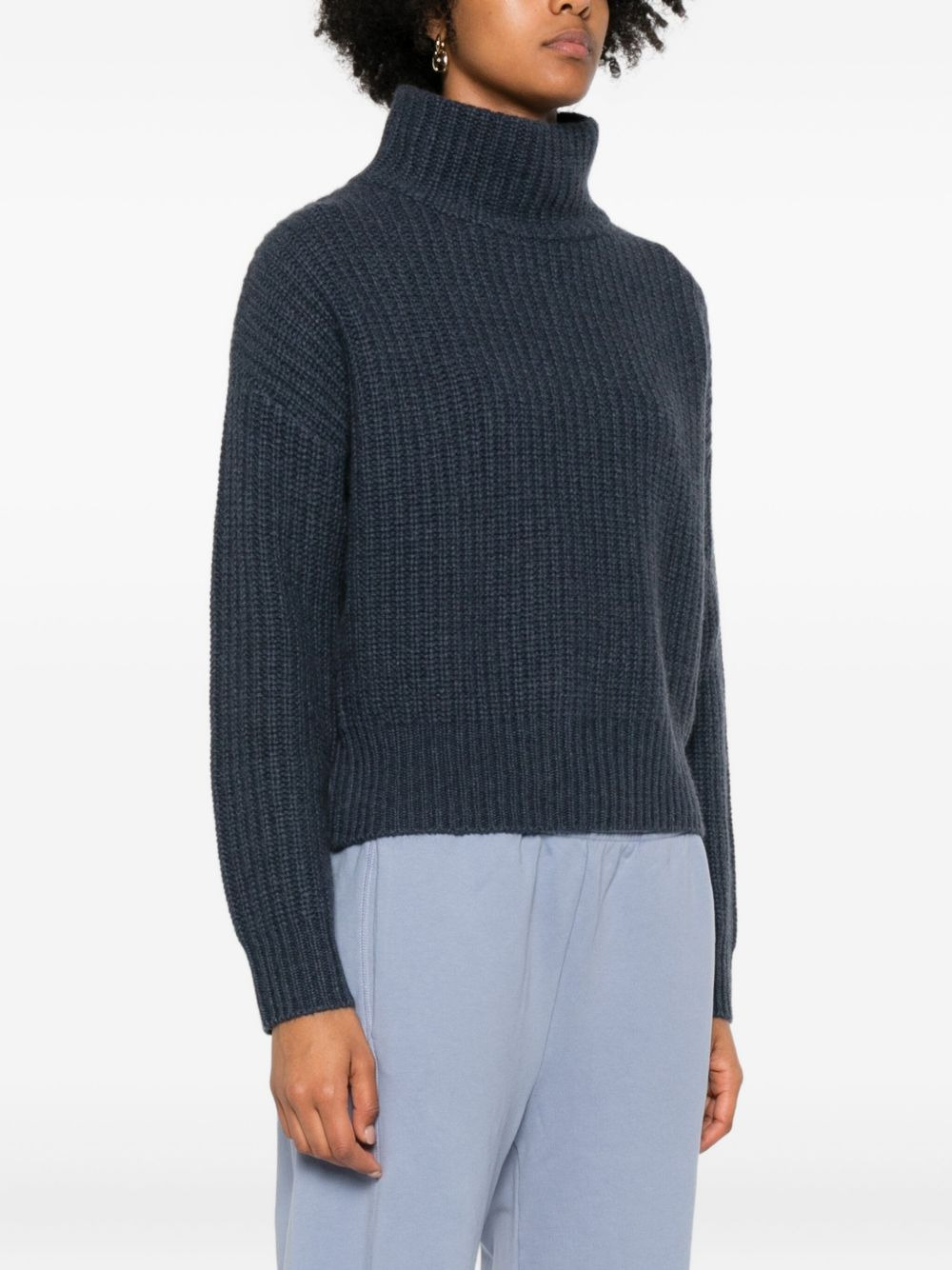 ribbed turtleneck sweater - 3