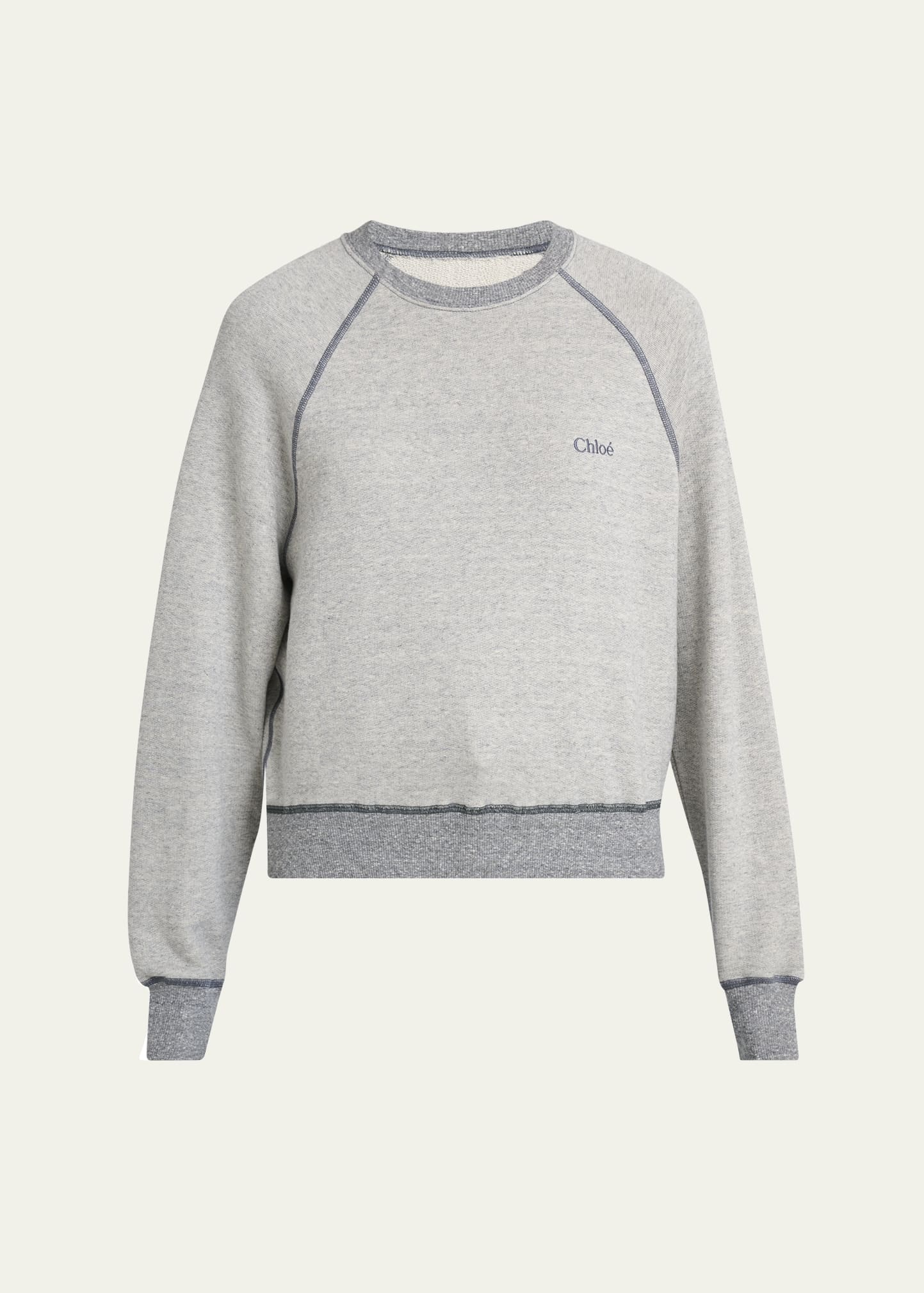 Chine Cotton Fleece Sweatshirt - 1