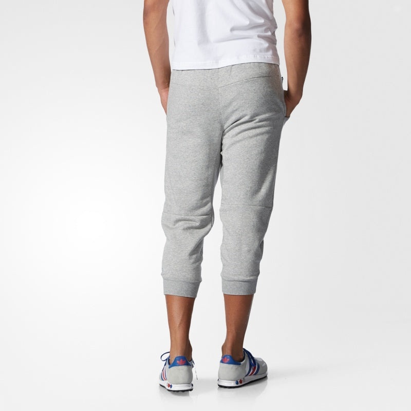 adidas originals Athleisure Casual Sports Knit Cropped Pants Gray AB9282 - 4