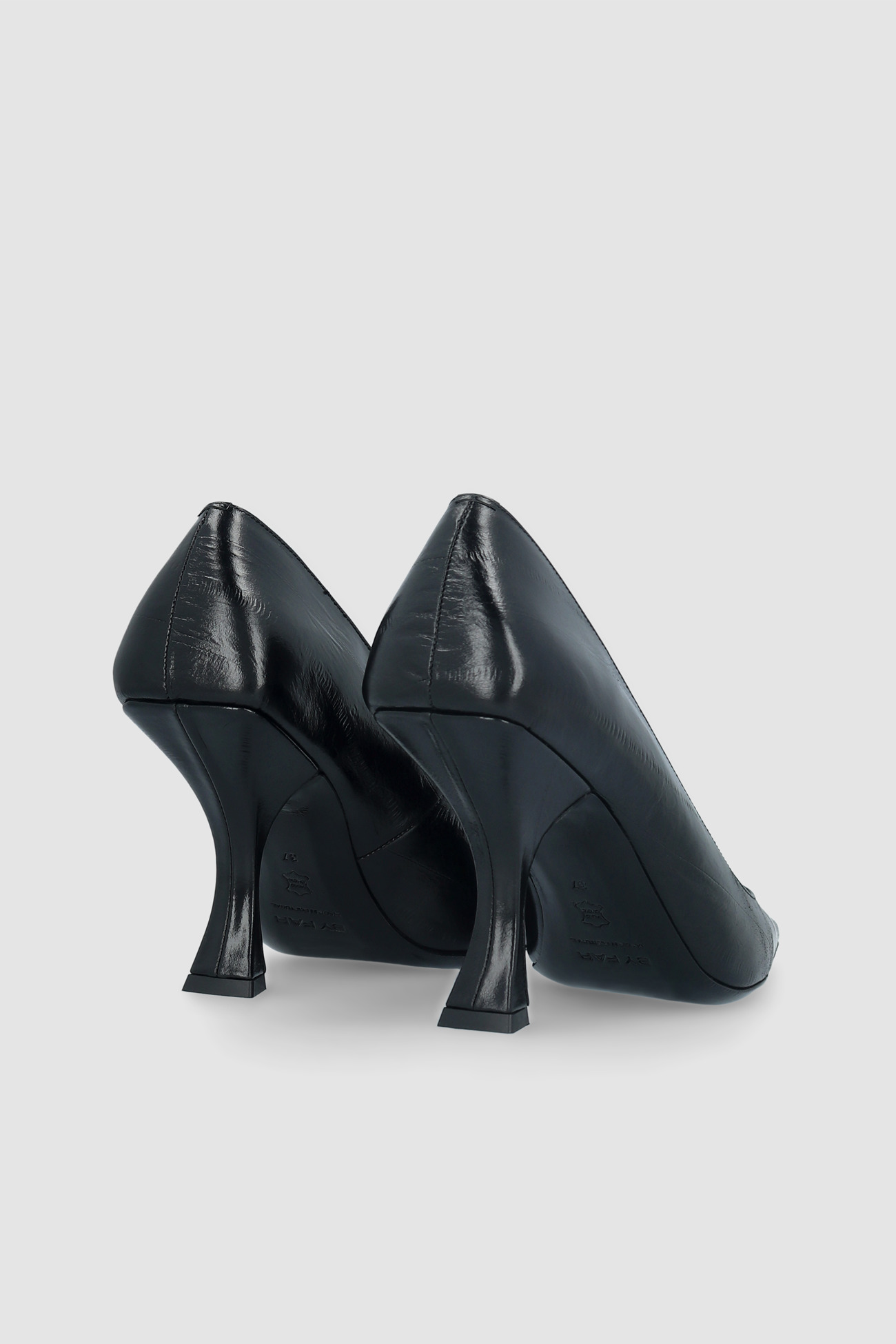 Viva Black Eel Embossed Leather Pump - 4