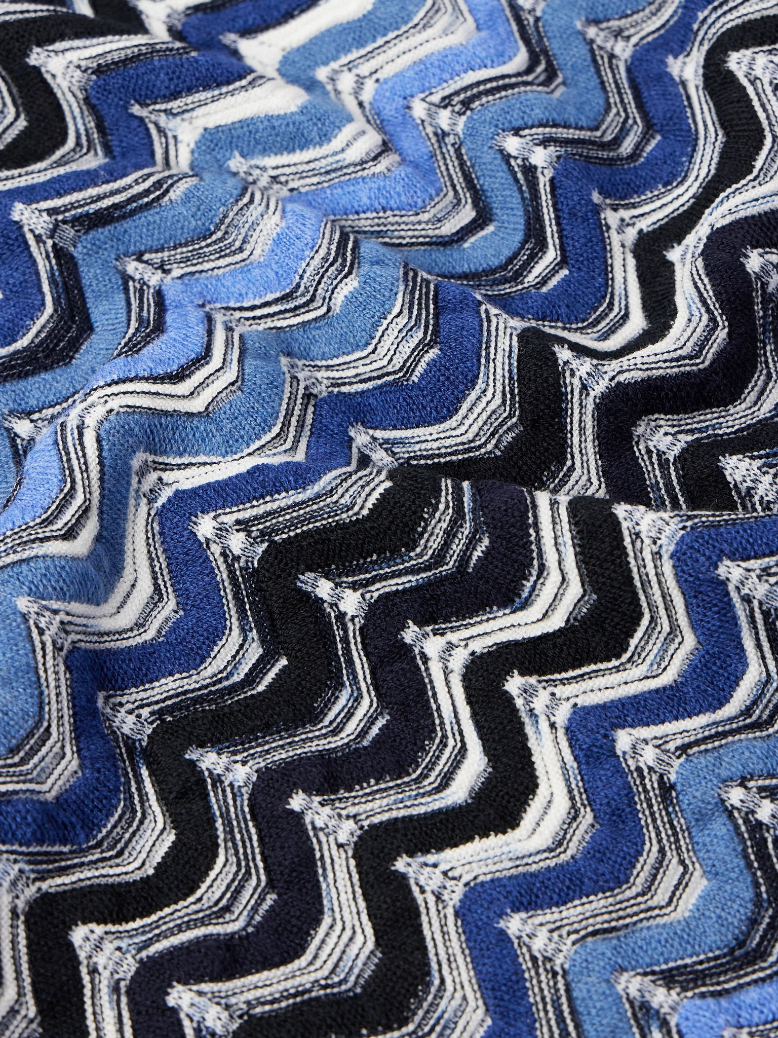 Slim-Fit Striped Wool Sweater Blue - 5